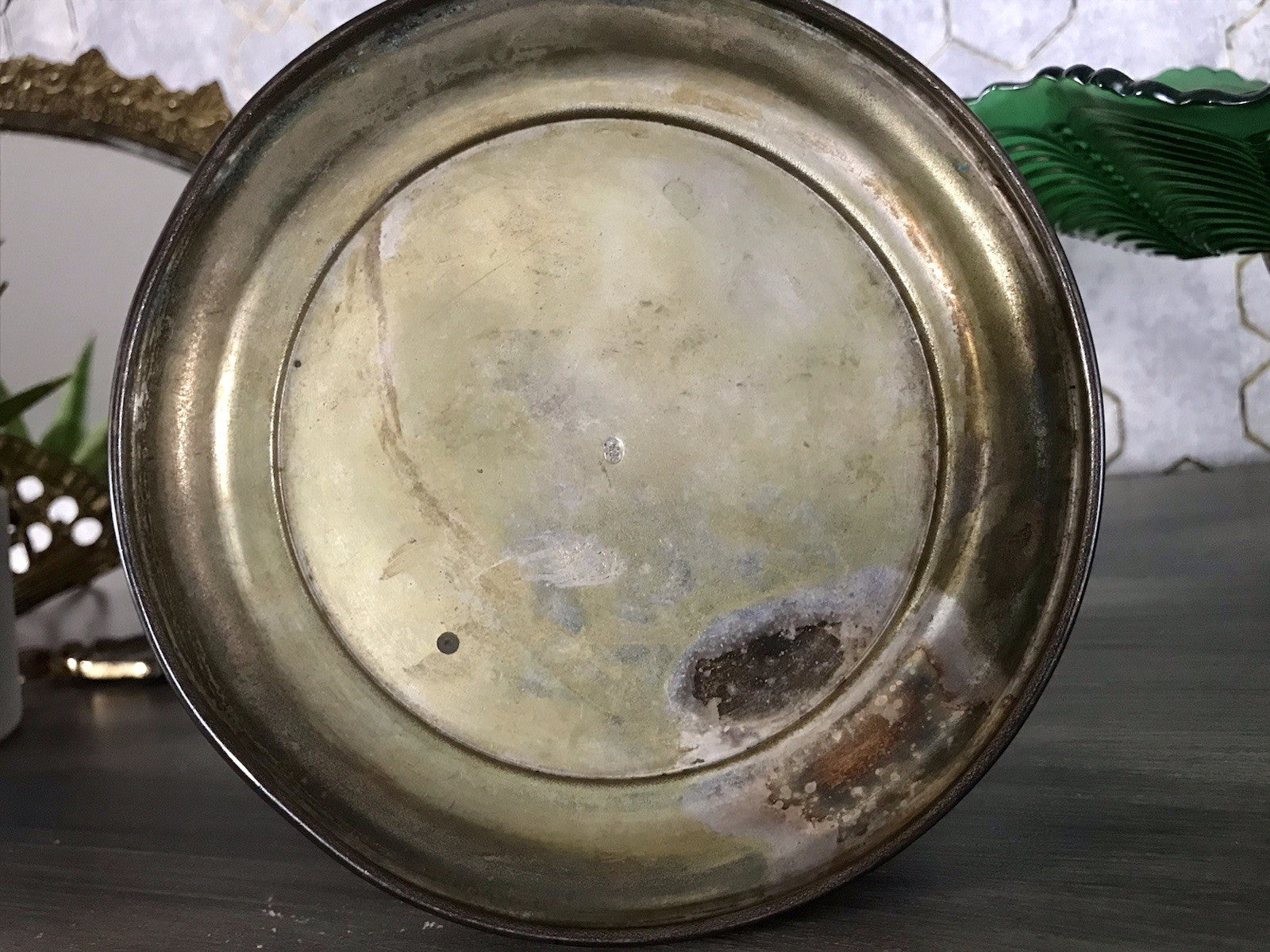 Antik Flaschenhalter Weinflaschenhalter versilbert Jugendstil wunderschön