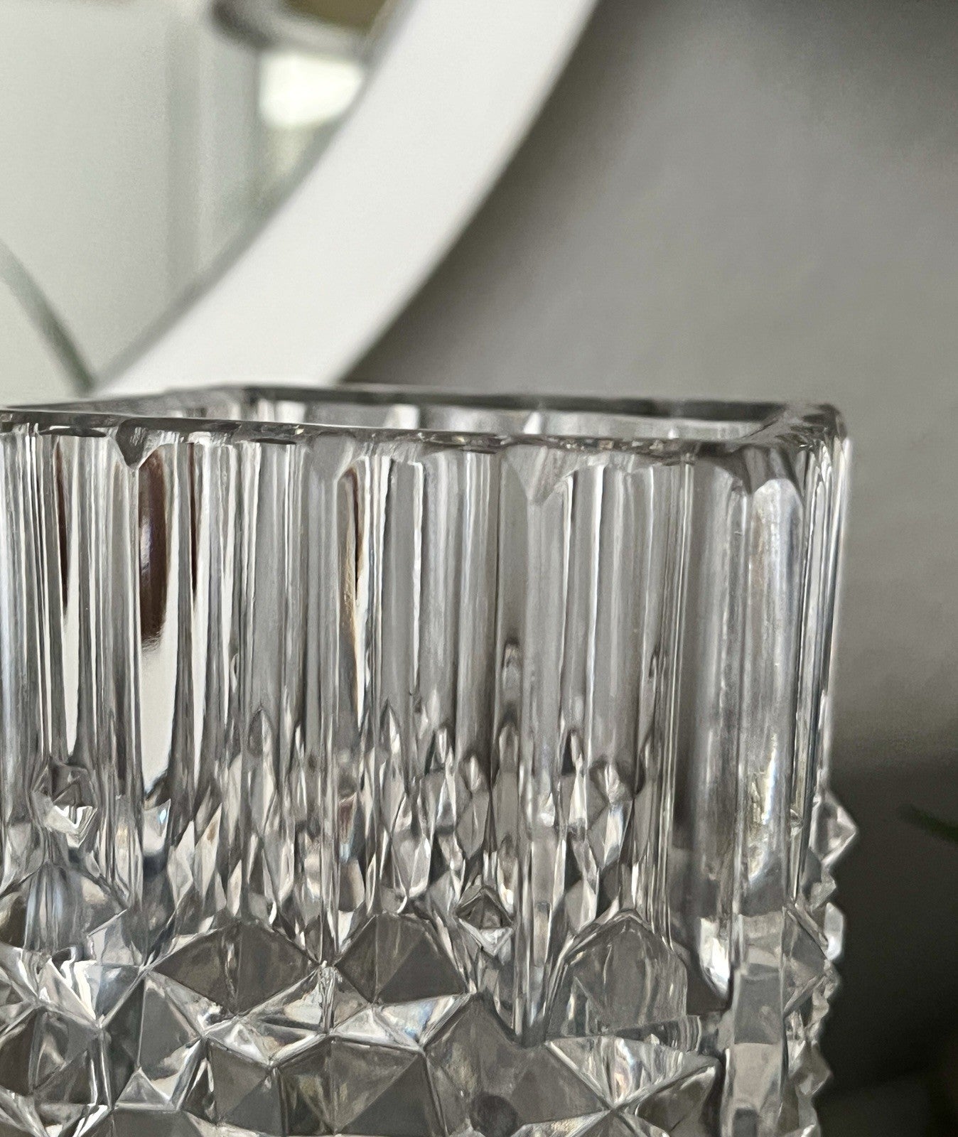 Vintage MCM Vase Blockvase Glasvase Glas Bleikristall Kristallglas Nachtmann?