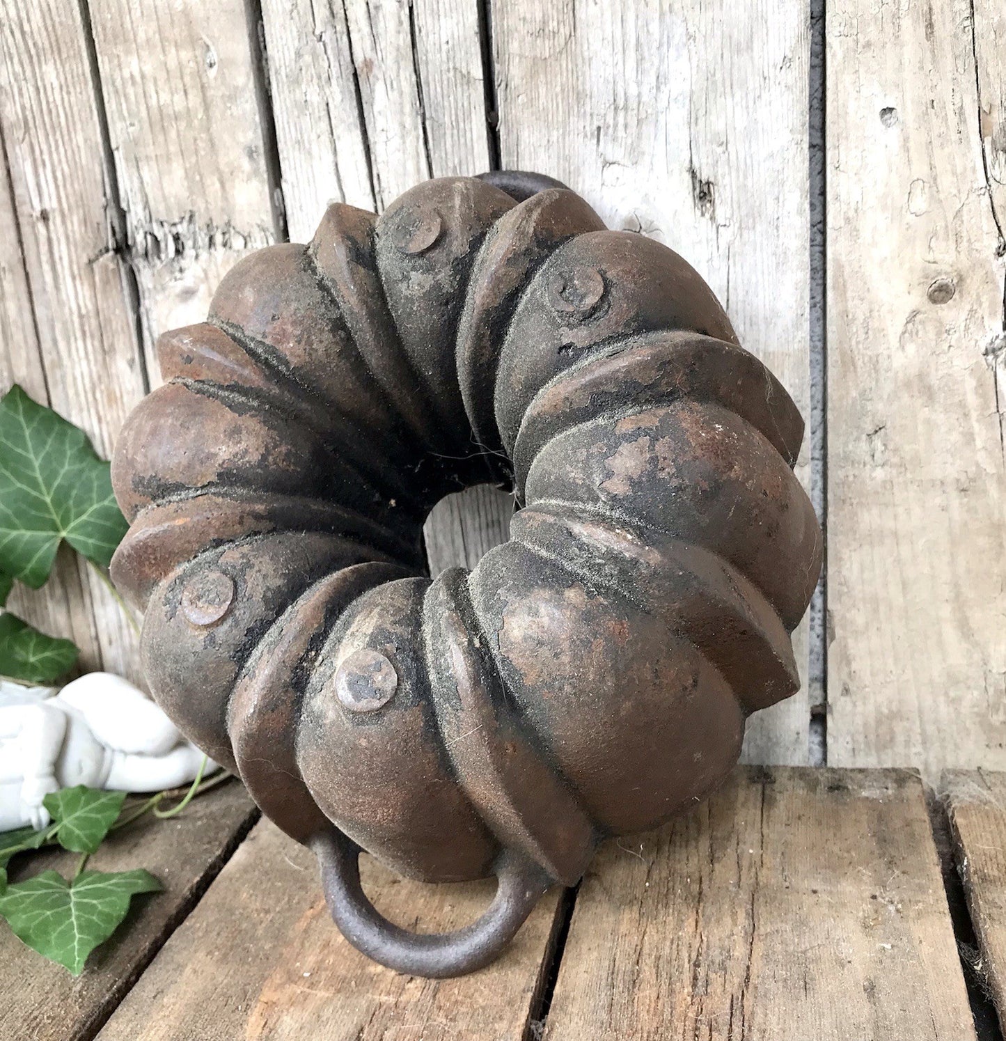 Antik Eisenguss Guglhupf Form Kuchen Backform Gusseisen