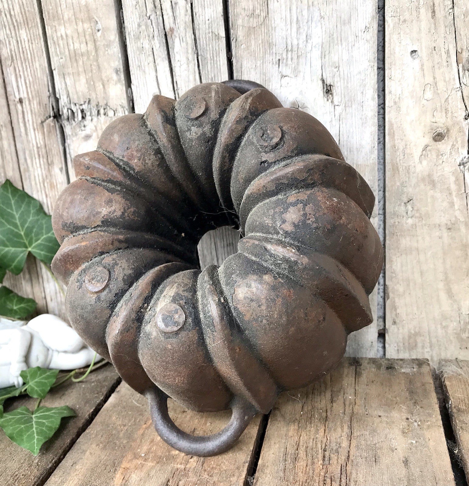 Antik Eisenguss Guglhupf Form Kuchen Backform Gusseisen