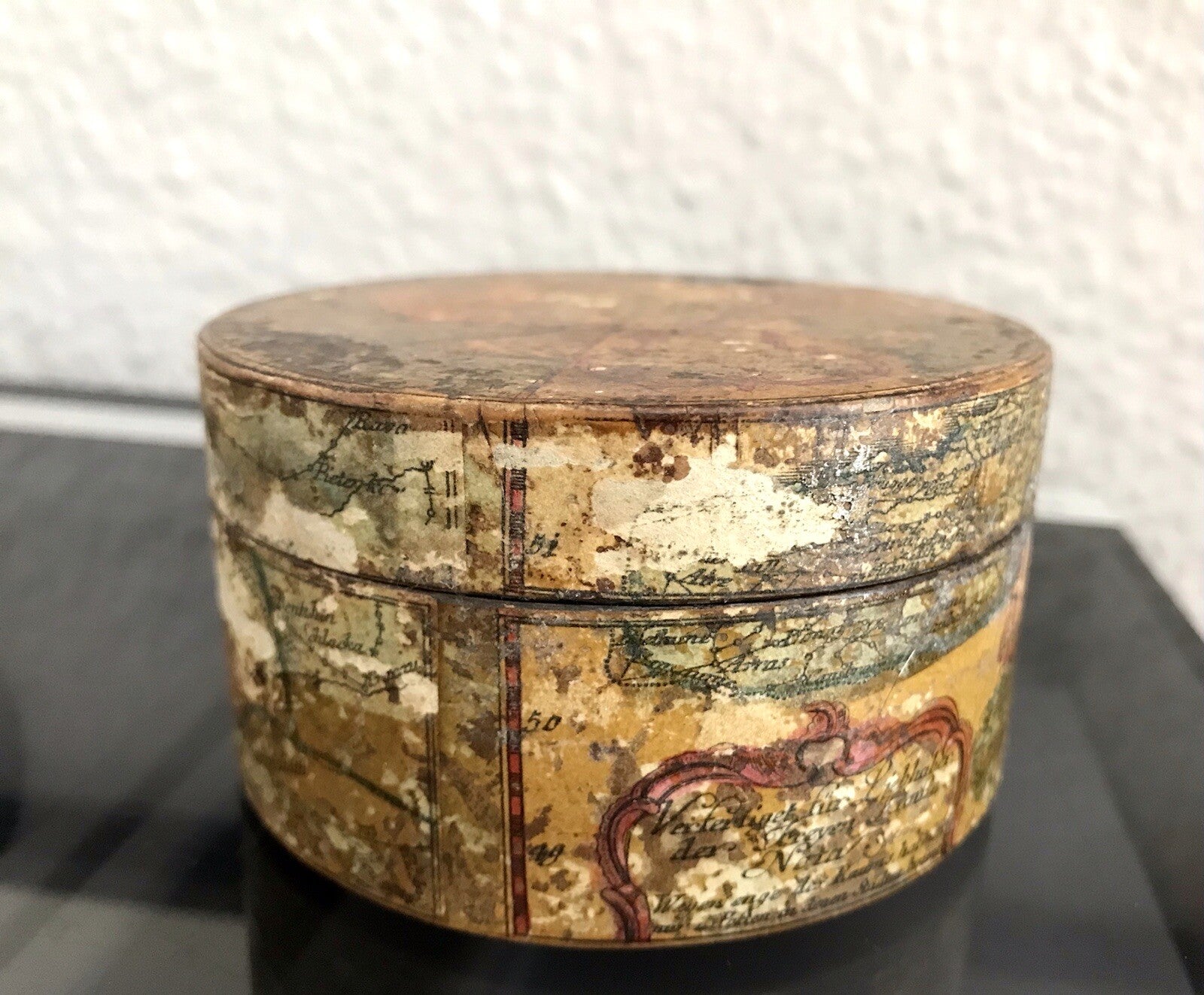 Antik Dose RAR Tabakdose Tabatiere Kartographie Teutschland Karte vor 1815!!