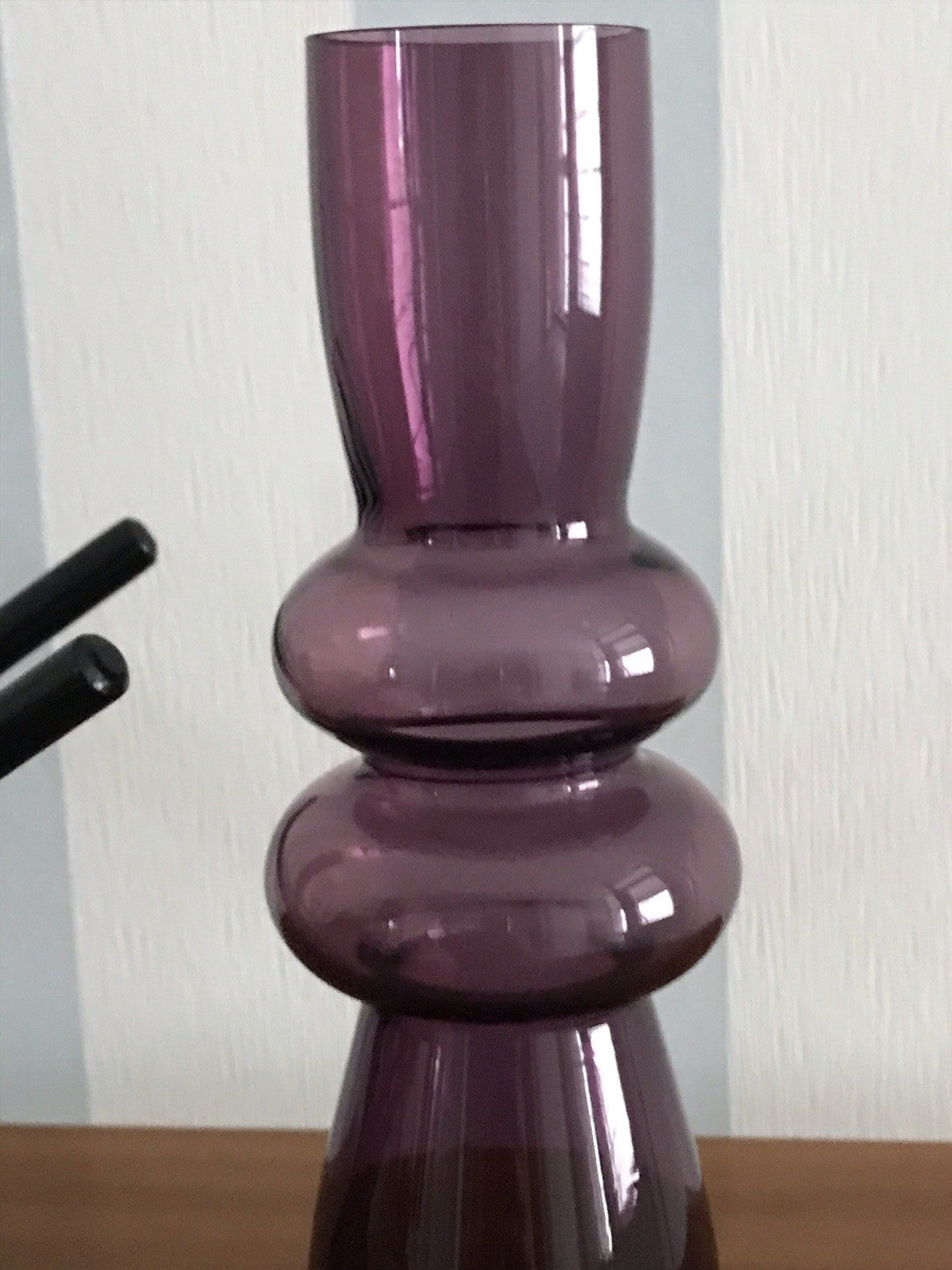 Vintage mid century Vase 60er 70er Glasvase mundgeblasen WUNDERSCHÖN!! lila