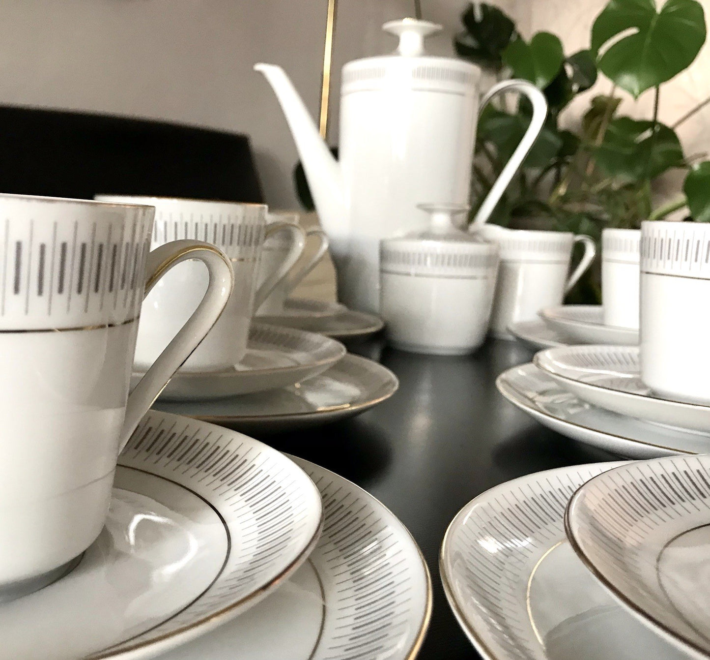 Vintage 60er Porzellan Eschenbach Kaffeeservice  11 Personen +