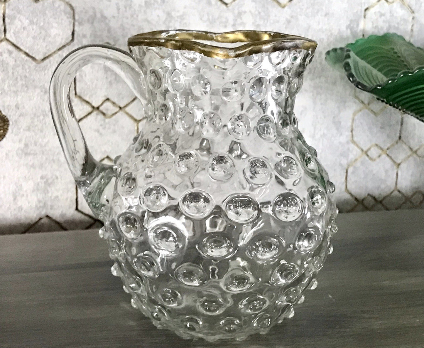 Anti Krug Glaskrug Kanne Karaffe Nuppen Abriss Zwar&Neugebauer Weißwasser 0,6 L