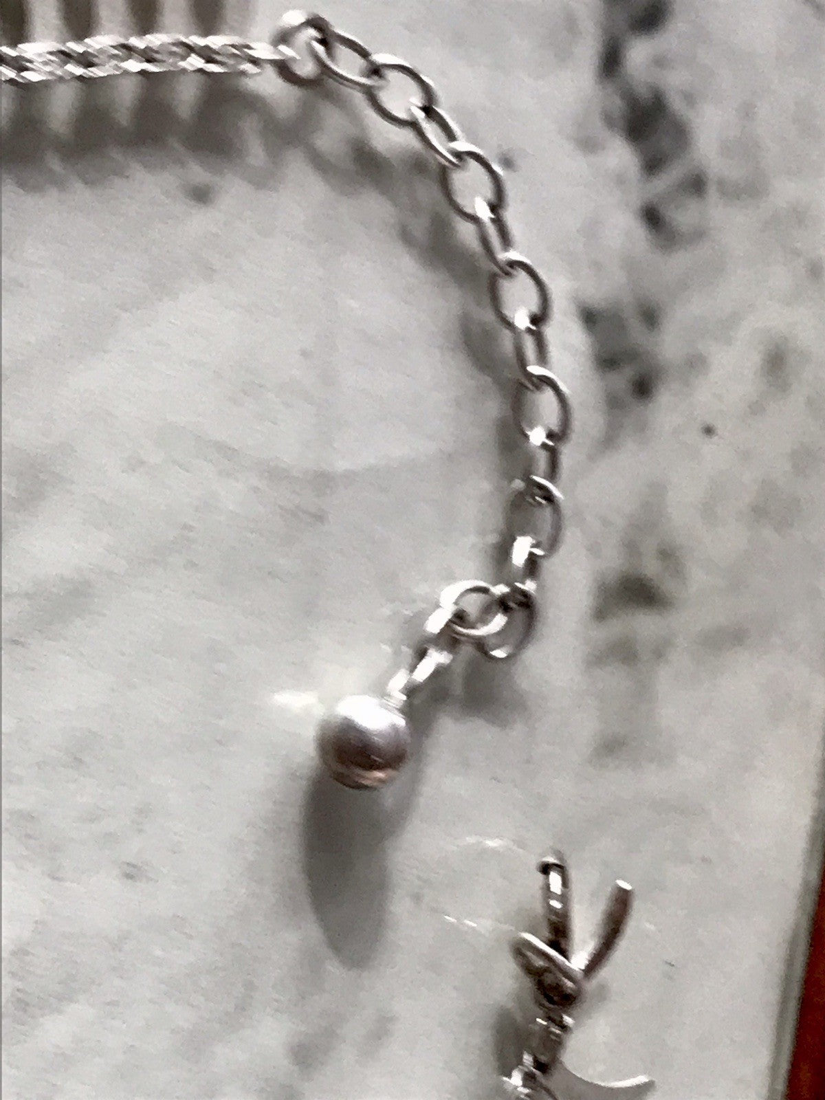 Alt Vintage Edel 835 Silber Collier Halskette Design FBM