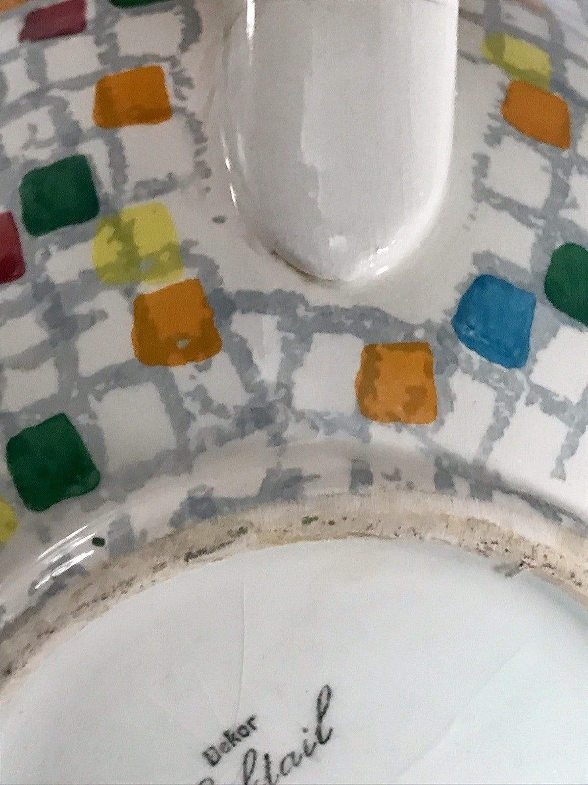 Antik alt Keramik Kanne Krug Schramberg? Dekor Coktail