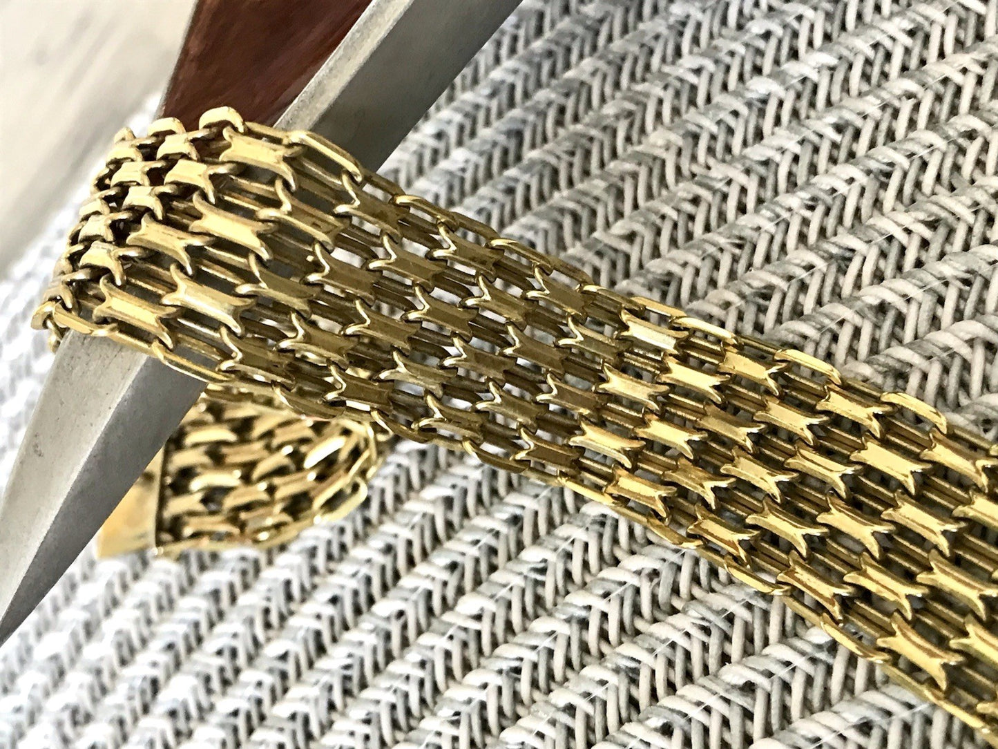 Vintage Teppicharmband Armband vergoldet Amerik. Doublè