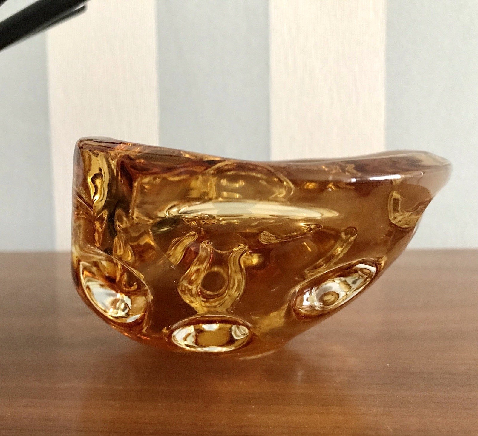 Murano 60er 70er Jahre Nieren Aschenbecher Schale Glas gelb Dubben So Schön!