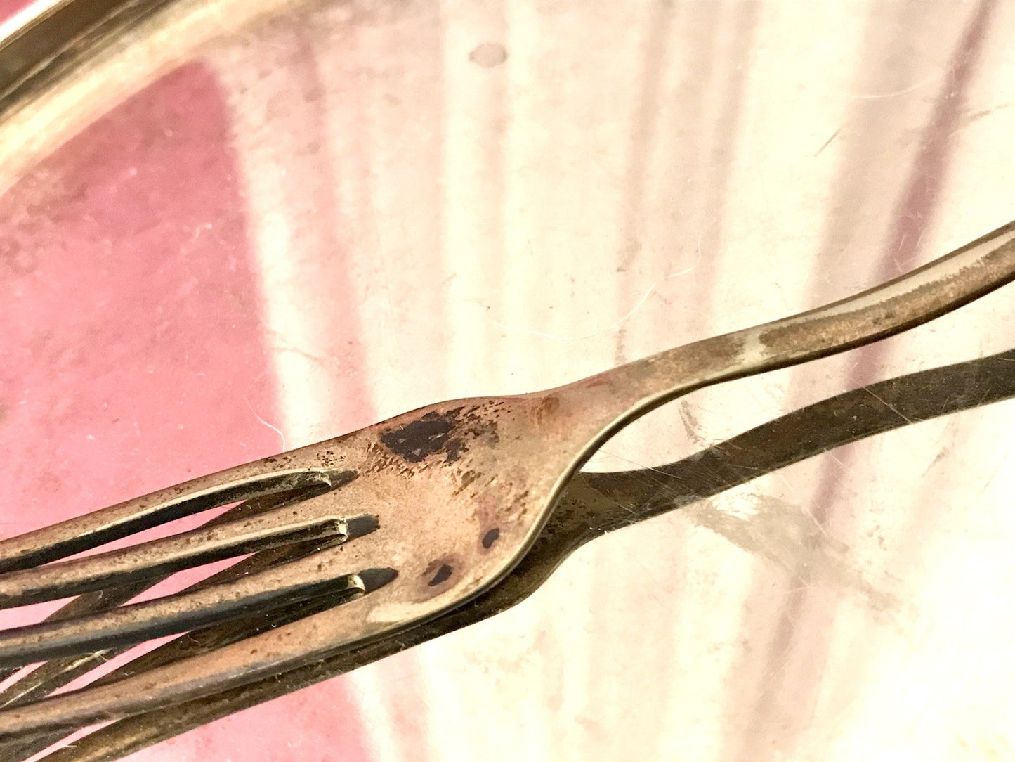 Antik Rarität Gaffel Löffel und Gabel in einem versilbert