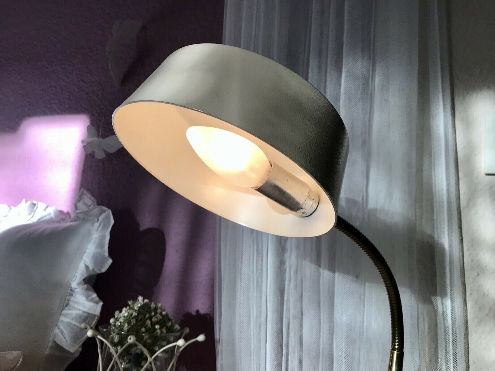 Vintage Alt 50er 60er Leuchte Tischleuchte mid century Schreibtischlampe beige