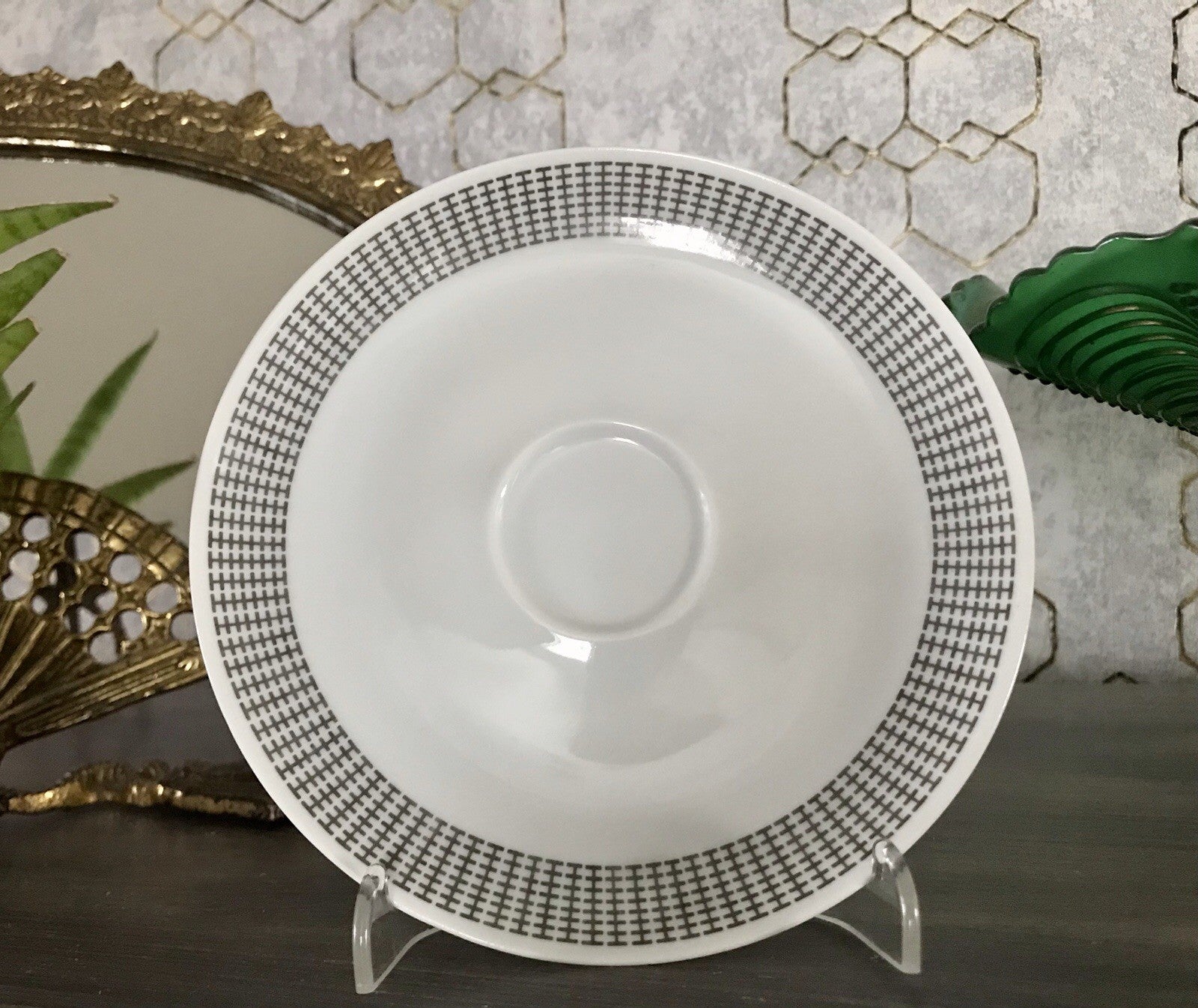 Eva Zeisel Design 1 von 5 Porzellan Untersetzer ~1960 Thomas Porzellan Rosenthal