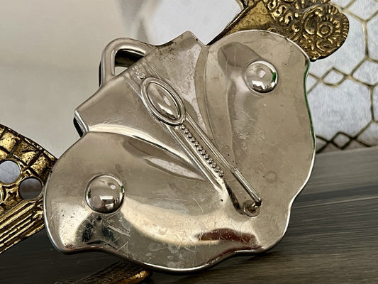 Antik Jugendstil Haken Handtuchhaken Kleiderhaken Metall verchromt? vernickelt?