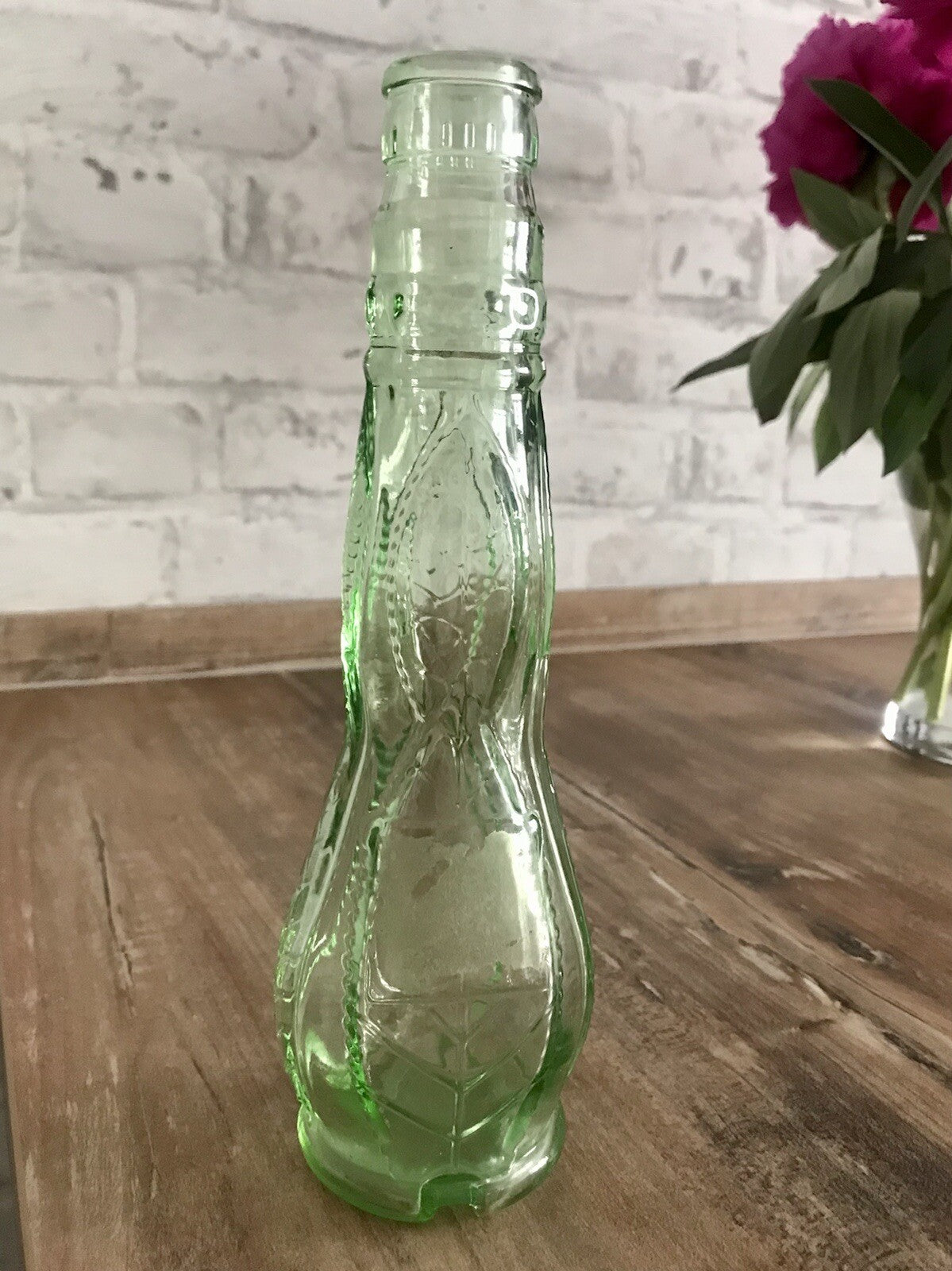 Antik? alt Vintage Flasche Glas grün Getränkflasche