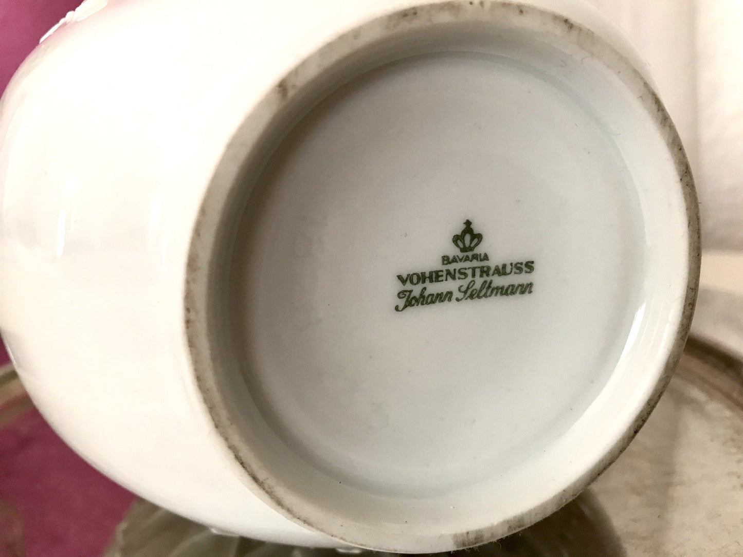 Vintage 60er Porzellan Vase OpArt Seltmann Vohenstrauß Porzellan Bavaria weiß
