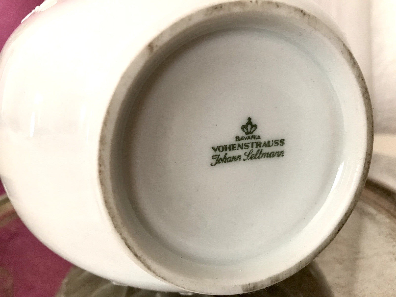 Vintage 60er Porzellan Vase OpArt Seltmann Vohenstrauß Porzellan Bavaria weiß