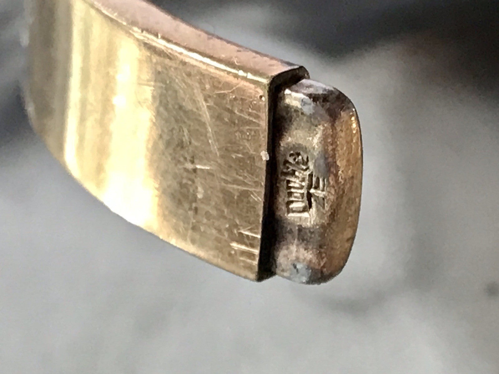 Antik Vintage Armband Armreif Klapp- Armspange Amerik. Doublè  vergoldet gold