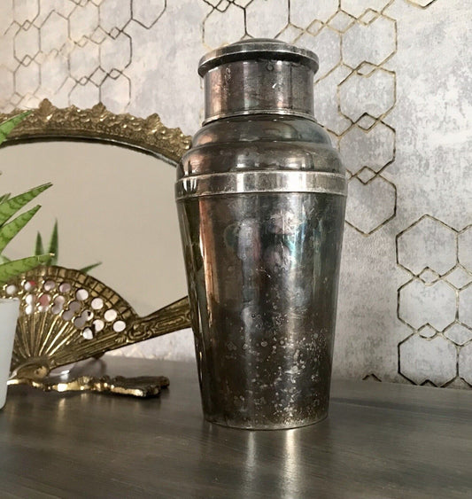 Antik Art Déco Lutz& Weiß versilbert Getränke Cocktail Shaker