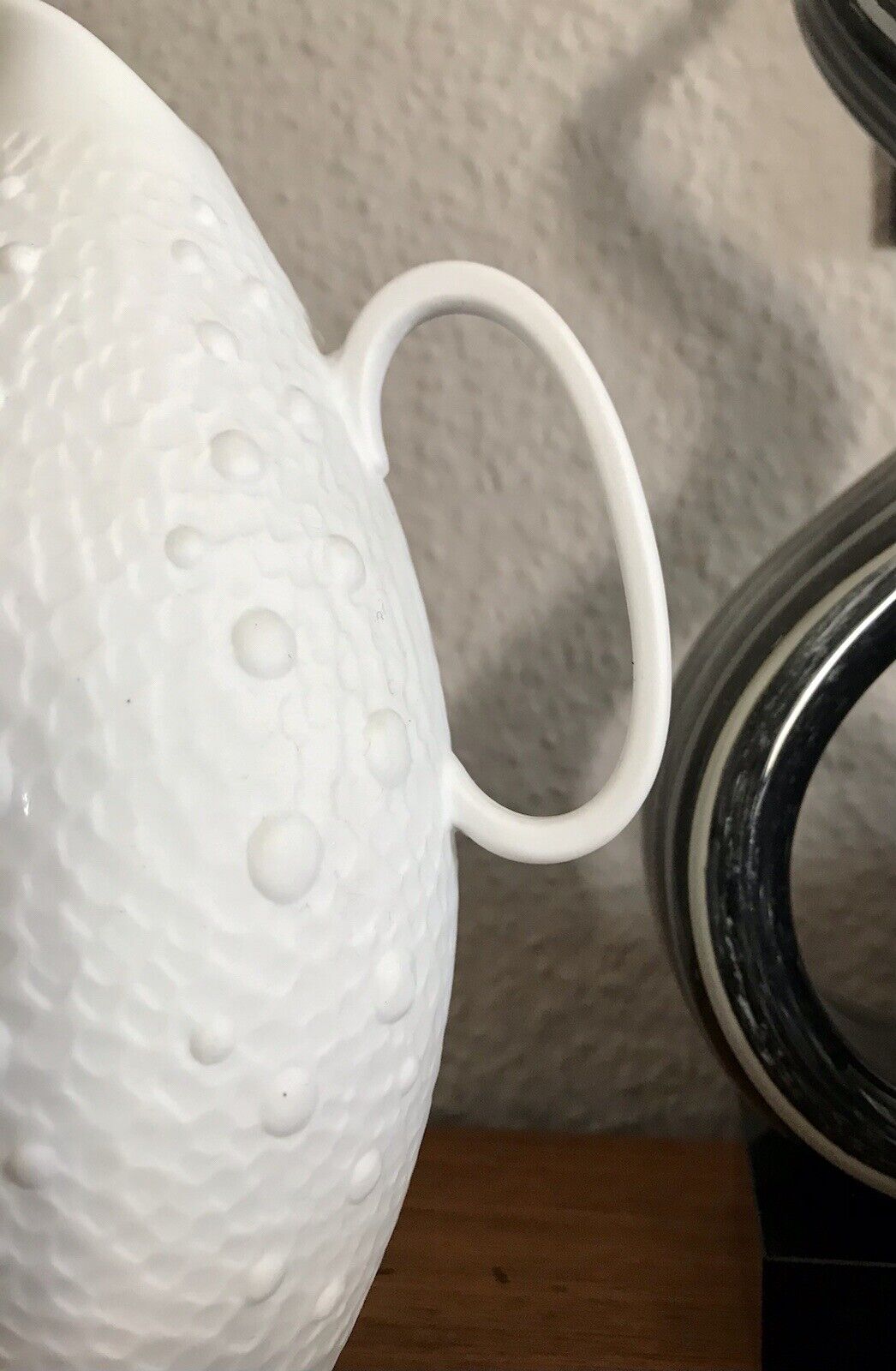 Vintage 60er Bisquit Porzellan Vase KPM OpArt Royal Porzellan Bavaria