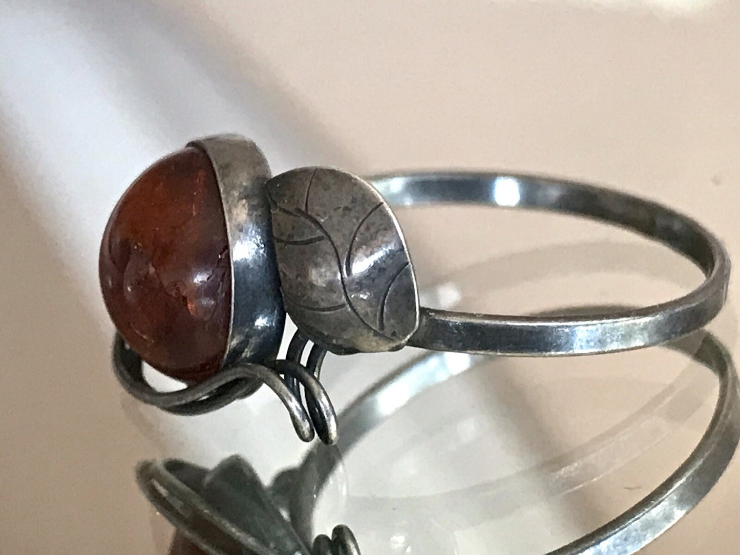 Alt Antik Edel Bernstein DAMEN RING Silber Super Design! Gr.59 18,8 mm Wow