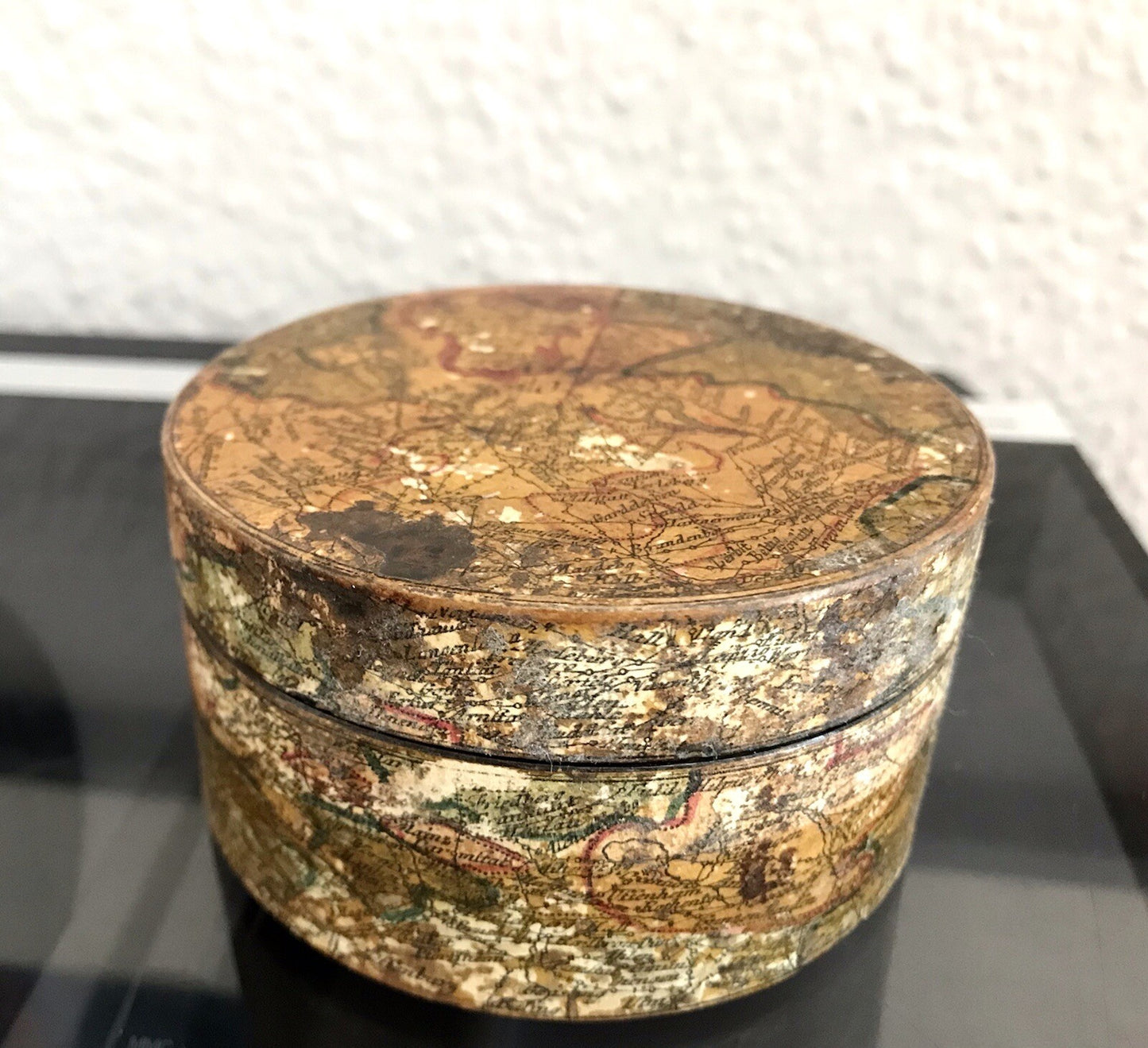 Antik Dose RAR Tabakdose Tabatiere Kartographie Teutschland Karte vor 1815!!