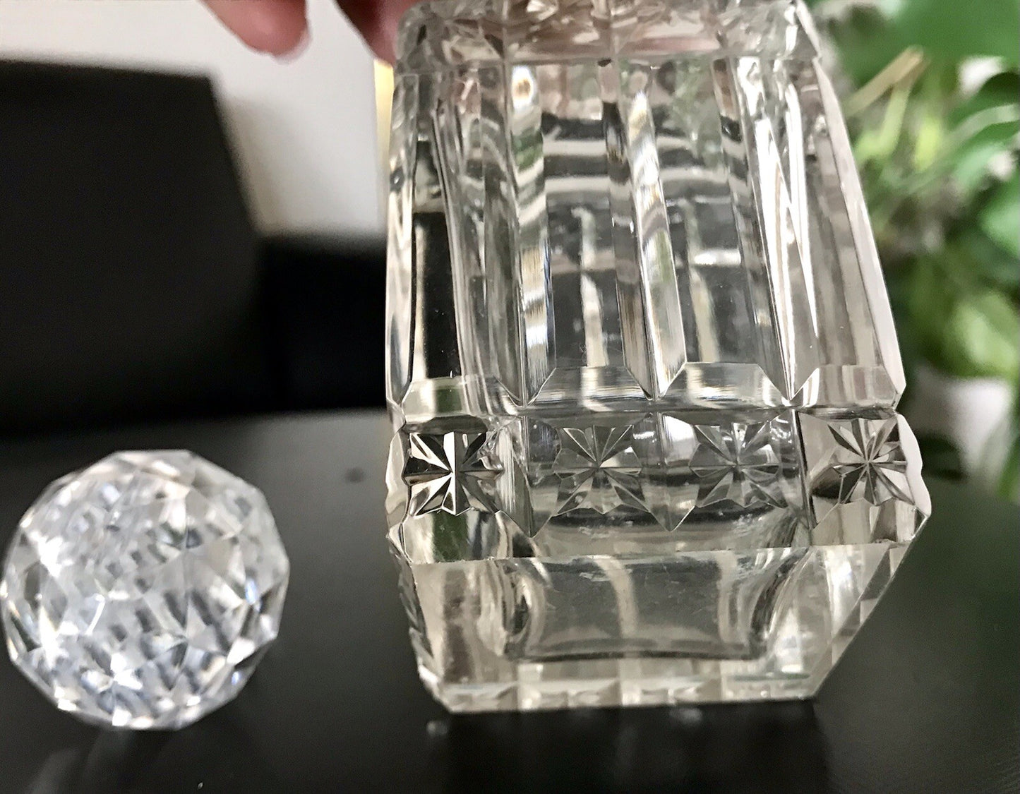 Antik Baccarat? SEHR EDEL 1 Flakon kleine Karaffe Bleikristall Schliff