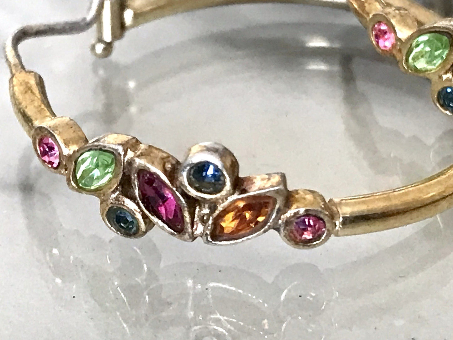 Creole Ohrringe Ohrstecker DAMEN Silber vergoldet gold Vintage Stil Edelsteine?