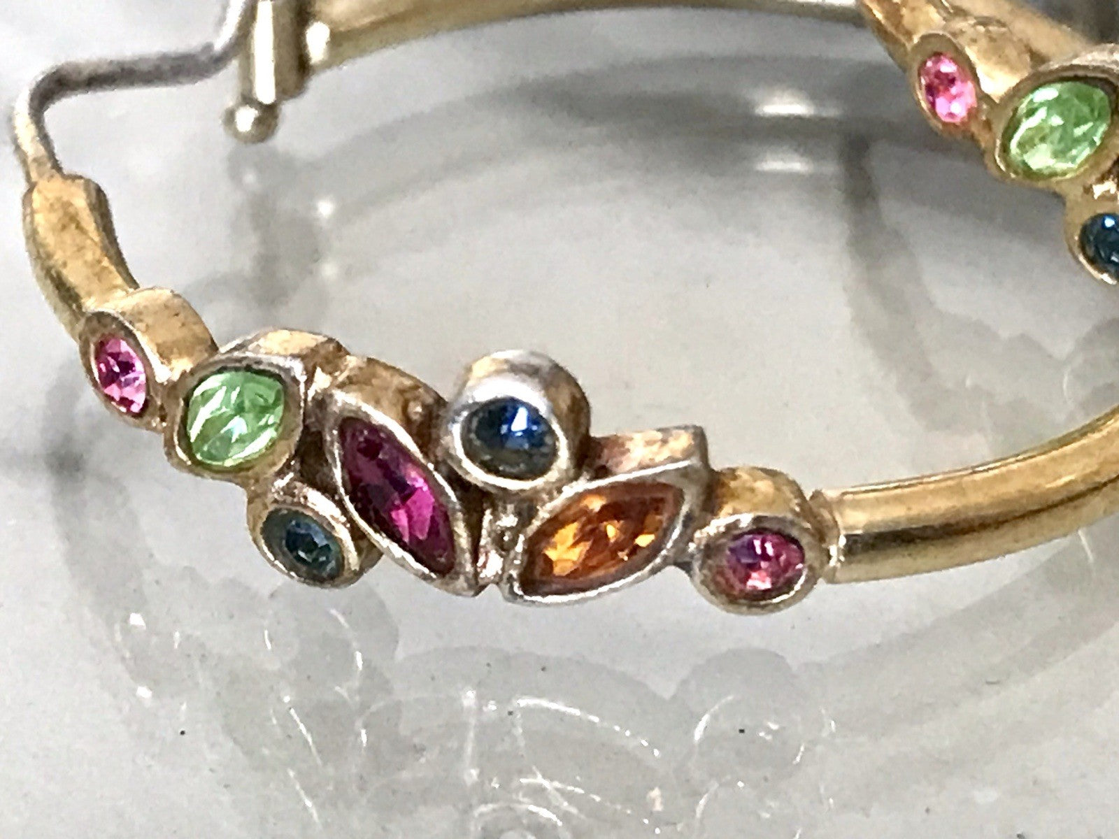 Creole Ohrringe Ohrstecker DAMEN Silber vergoldet gold Vintage Stil Edelsteine?