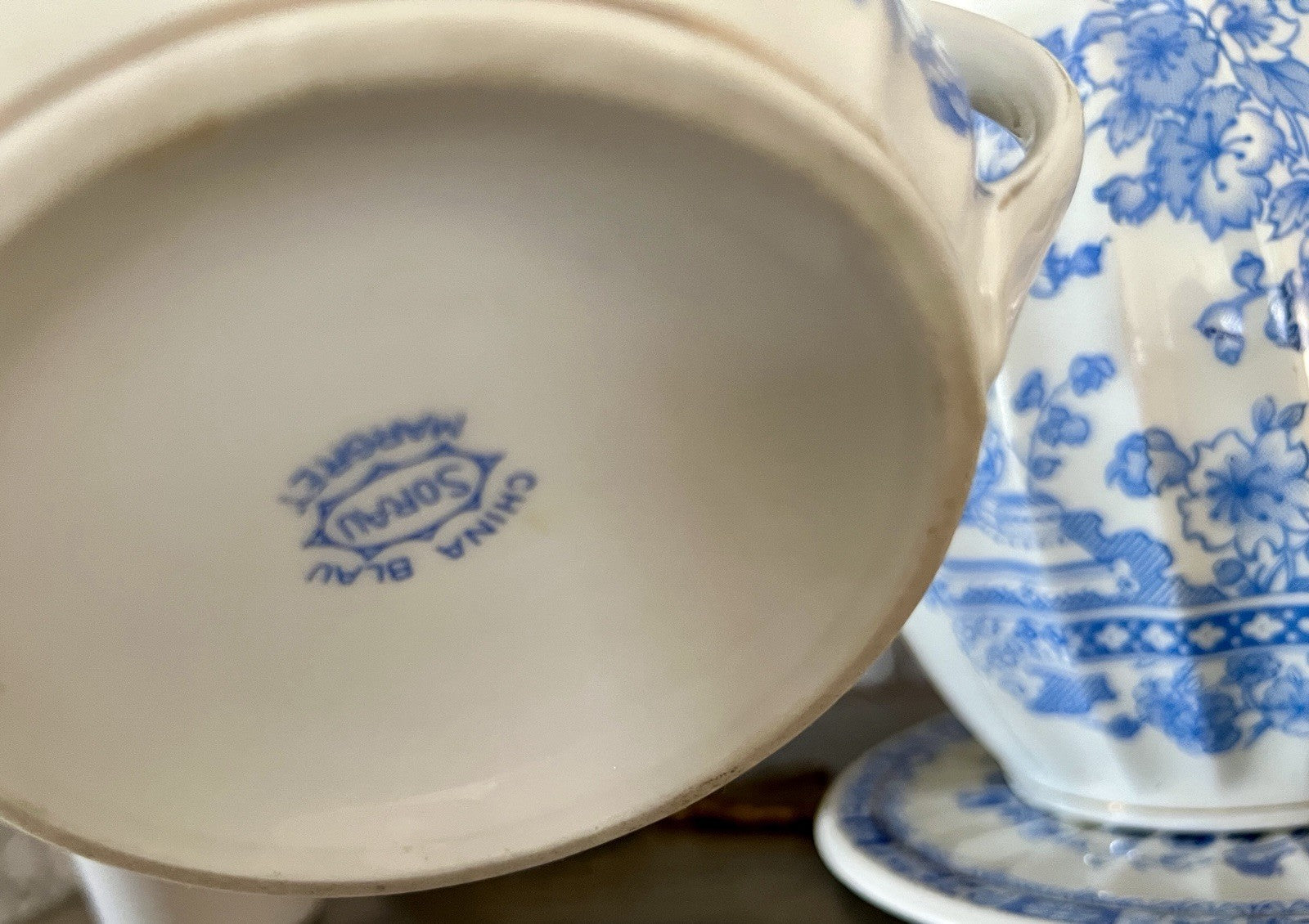 Edel Antik Jugendstil Sorau Margaret Porzellan Kaffeeservice Kernstück 4 Teile