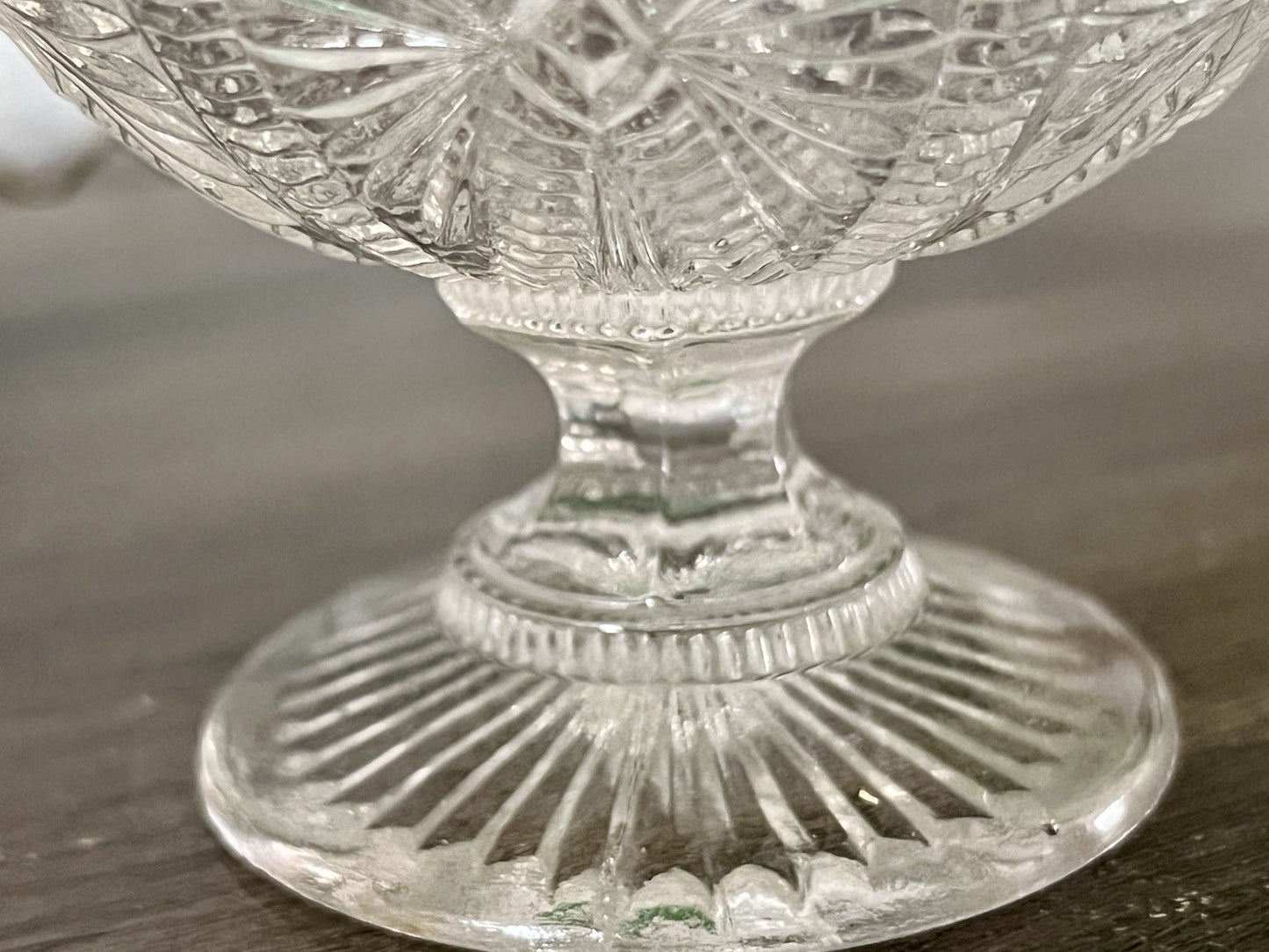 Antik Jugendstil  Pressglas Glas Fußschale Schale Zuckerschale Villeroy&Boch