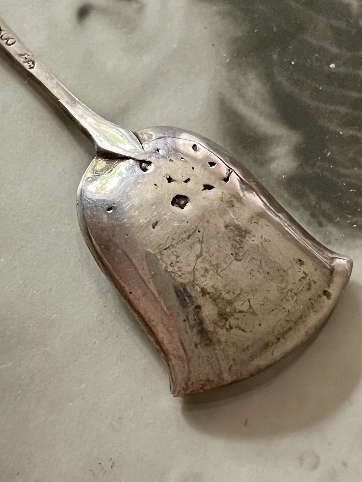 Antik Alt Zucker Löffel 800 Silber originell 14,29g Hildesheimer Rose WWH
