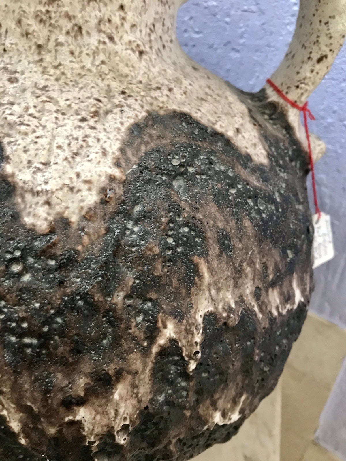 Vintage 60’s Vase Mid Century Steingut Keramik Dümler Breiden Kunstvoll Fat Lava