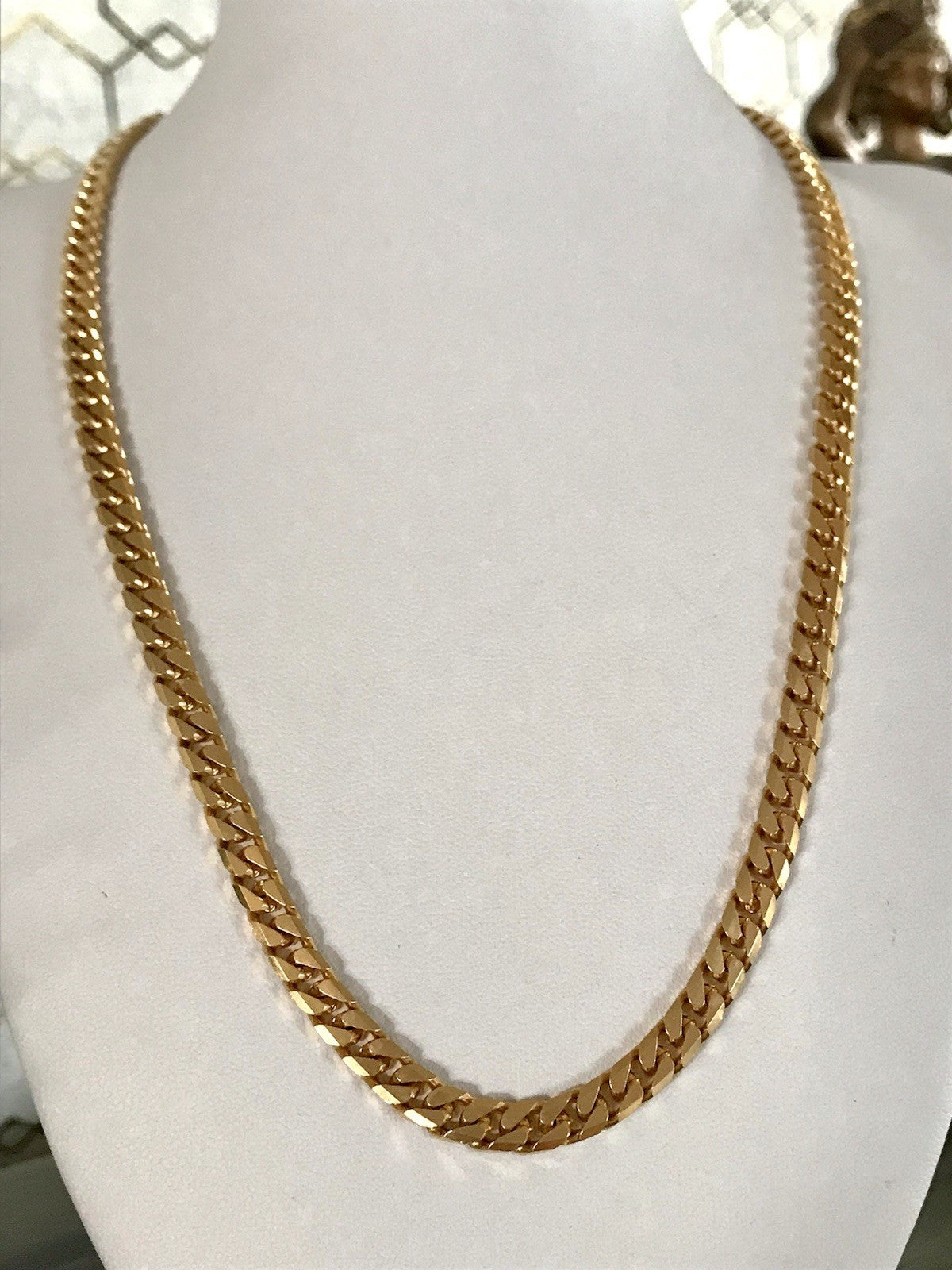 Vintage Halskette Amerik. Doublè gold SCHÖN Unisex Massiv