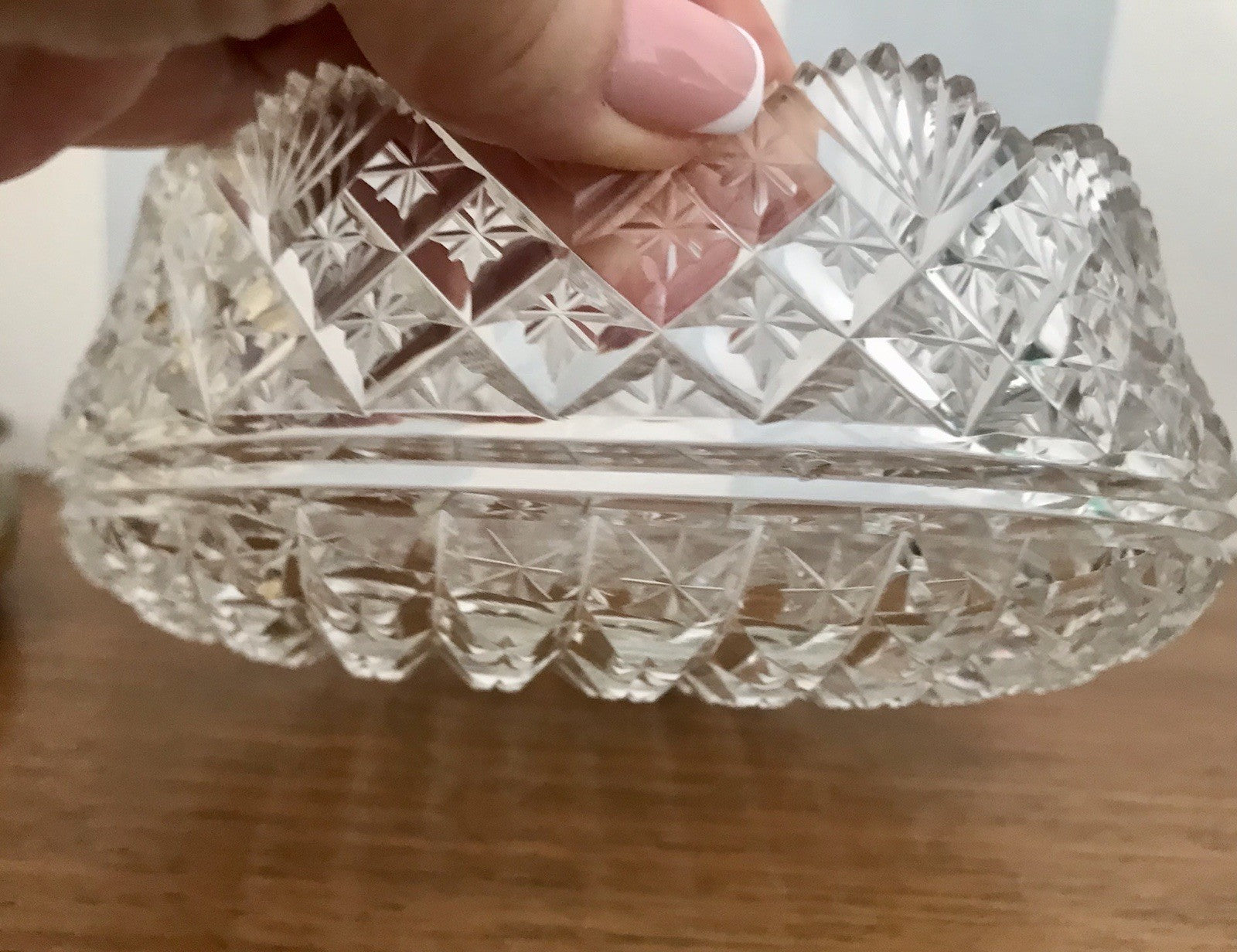 Antik Bleikristall Schale Glasschale Anbietschale Kristallglas Glas wundervoll!