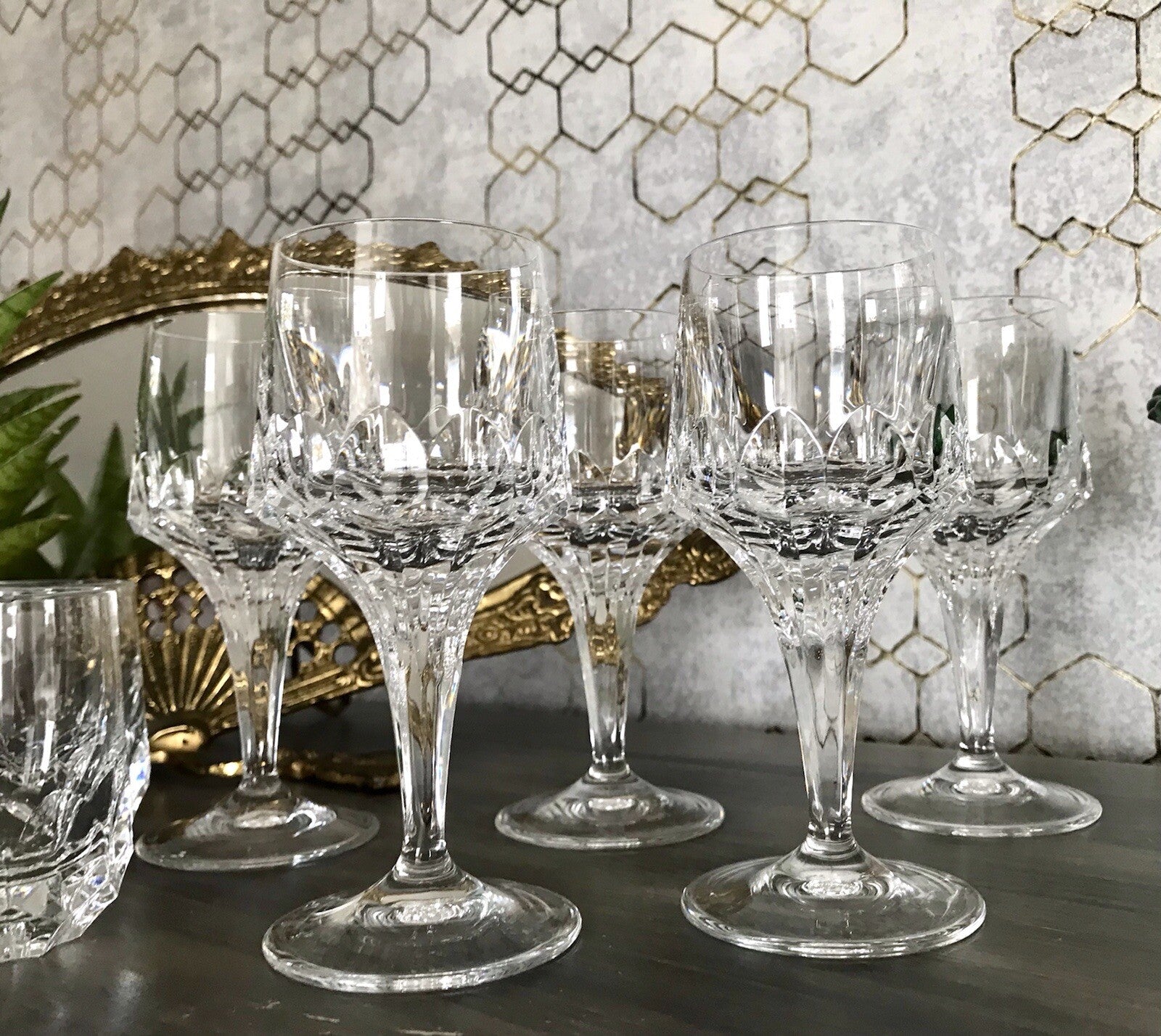 Vintage Edel 5x Südweingläser Gläser Kristallglas Peill & Putzler Bleikristall