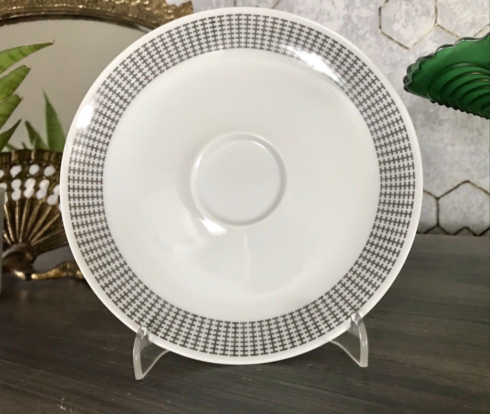 Eva Zeisel Design 1 von 5 Porzellan Untersetzer ~1960 Thomas Porzellan Rosenthal