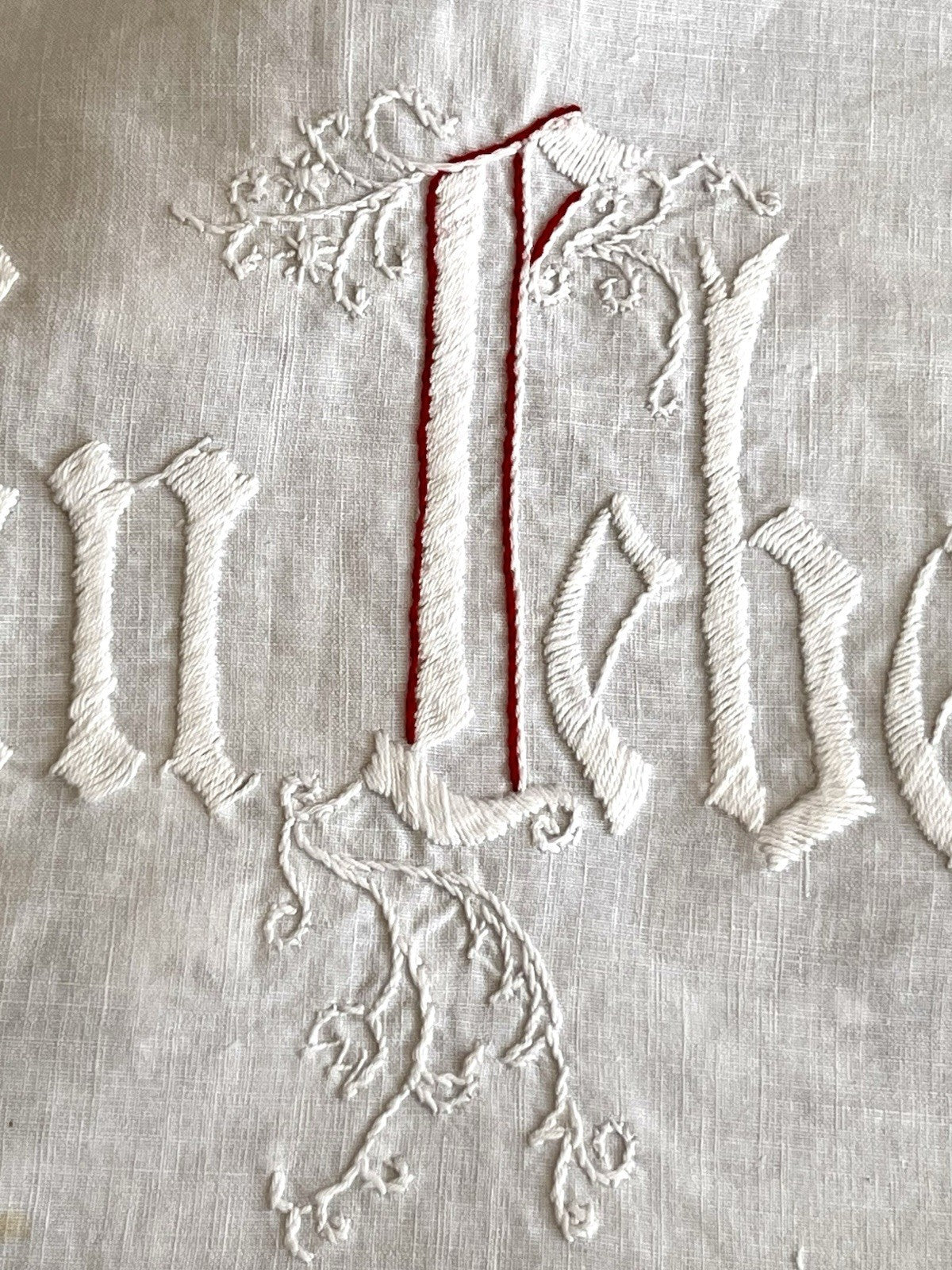 Antik Wandbehang Gardine „Christus ist mein Leben Sterben mein Gewinn