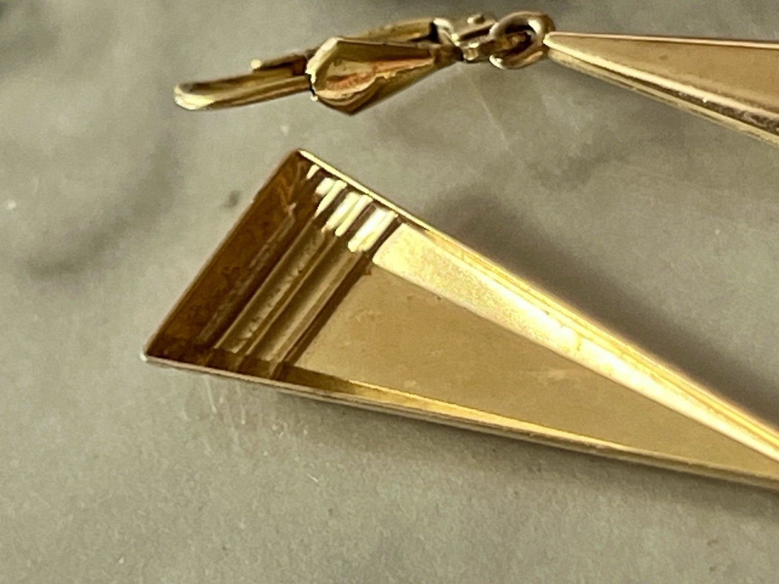 Vintage Ohrhänger Ohrringe vergoldet Amerik. Doublè Walzgold