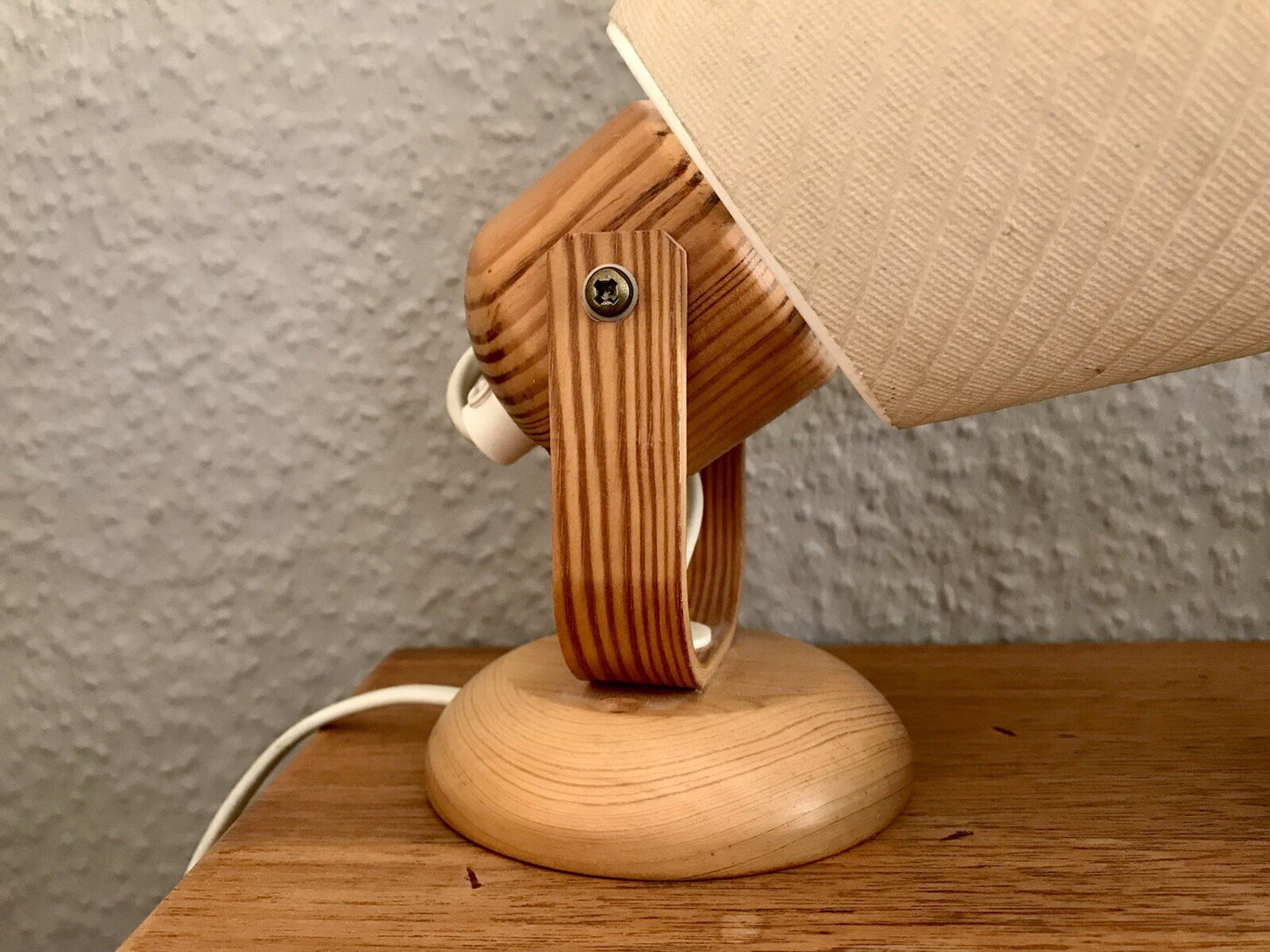 Vintage Solbackens Svarveri Schweden 70er Tischleuchte Wand Lampe Skandi Design