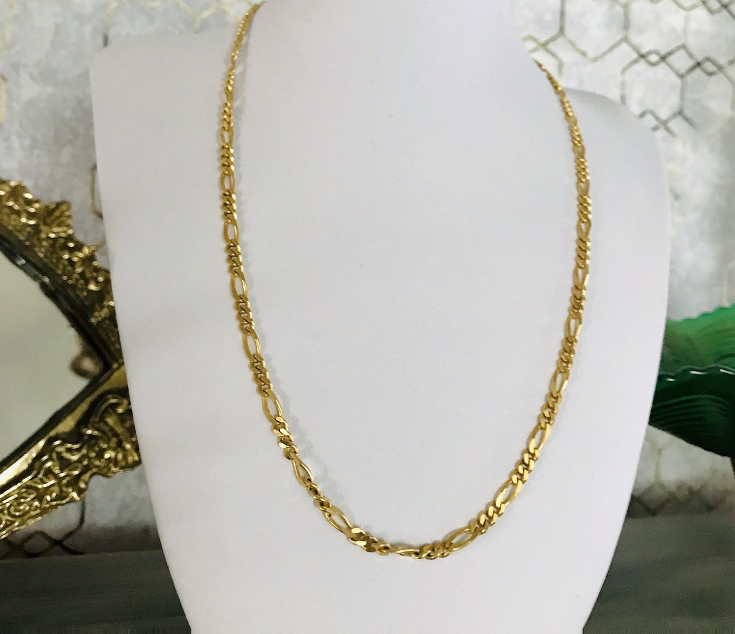 Vintage Halskette Amerik. Doublè gold SCHÖN Unisex