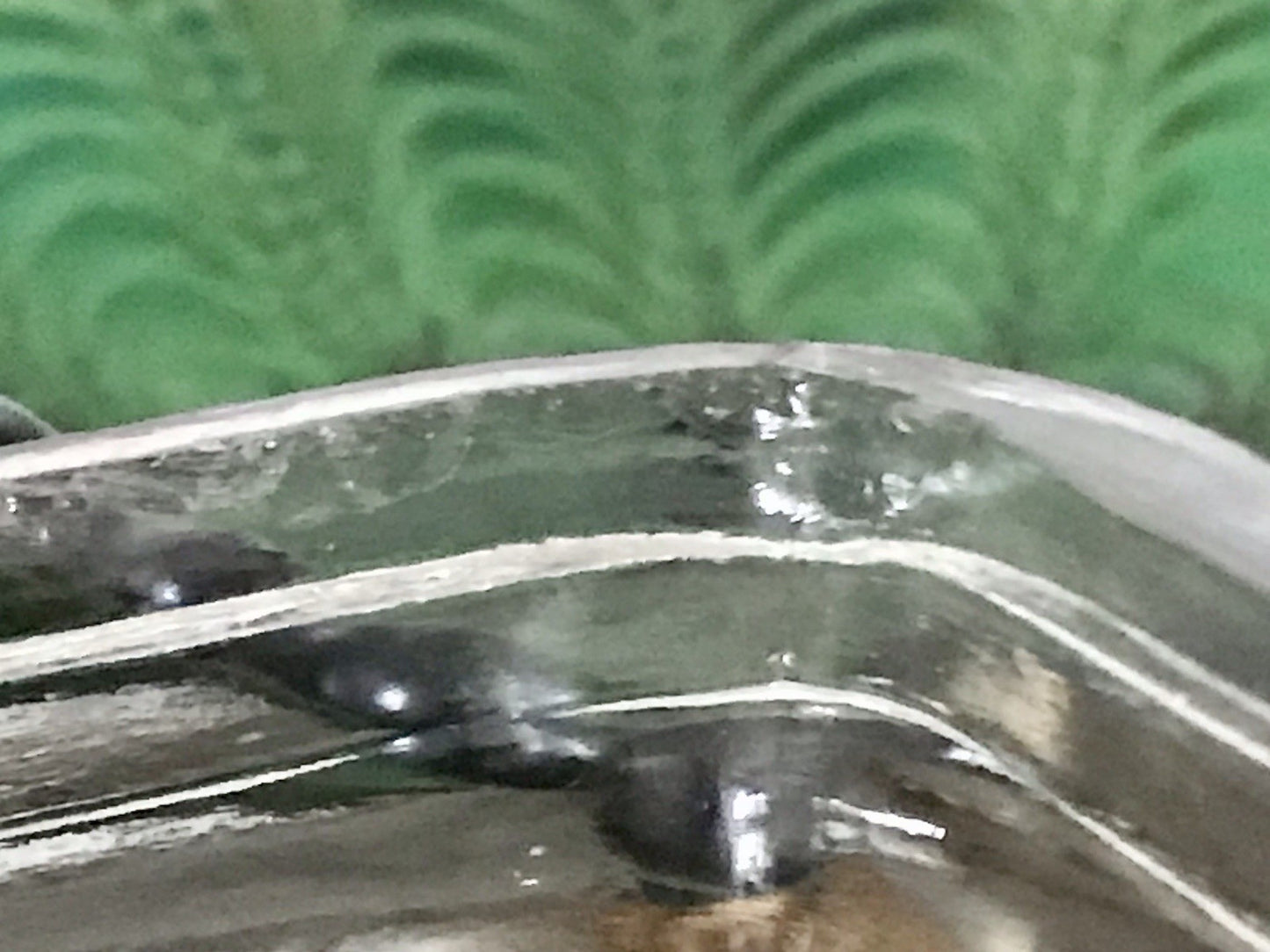 Antik Art Déco Deckeldose Dose Glasdose Pressglas Haribo Lakritze Fischmuster