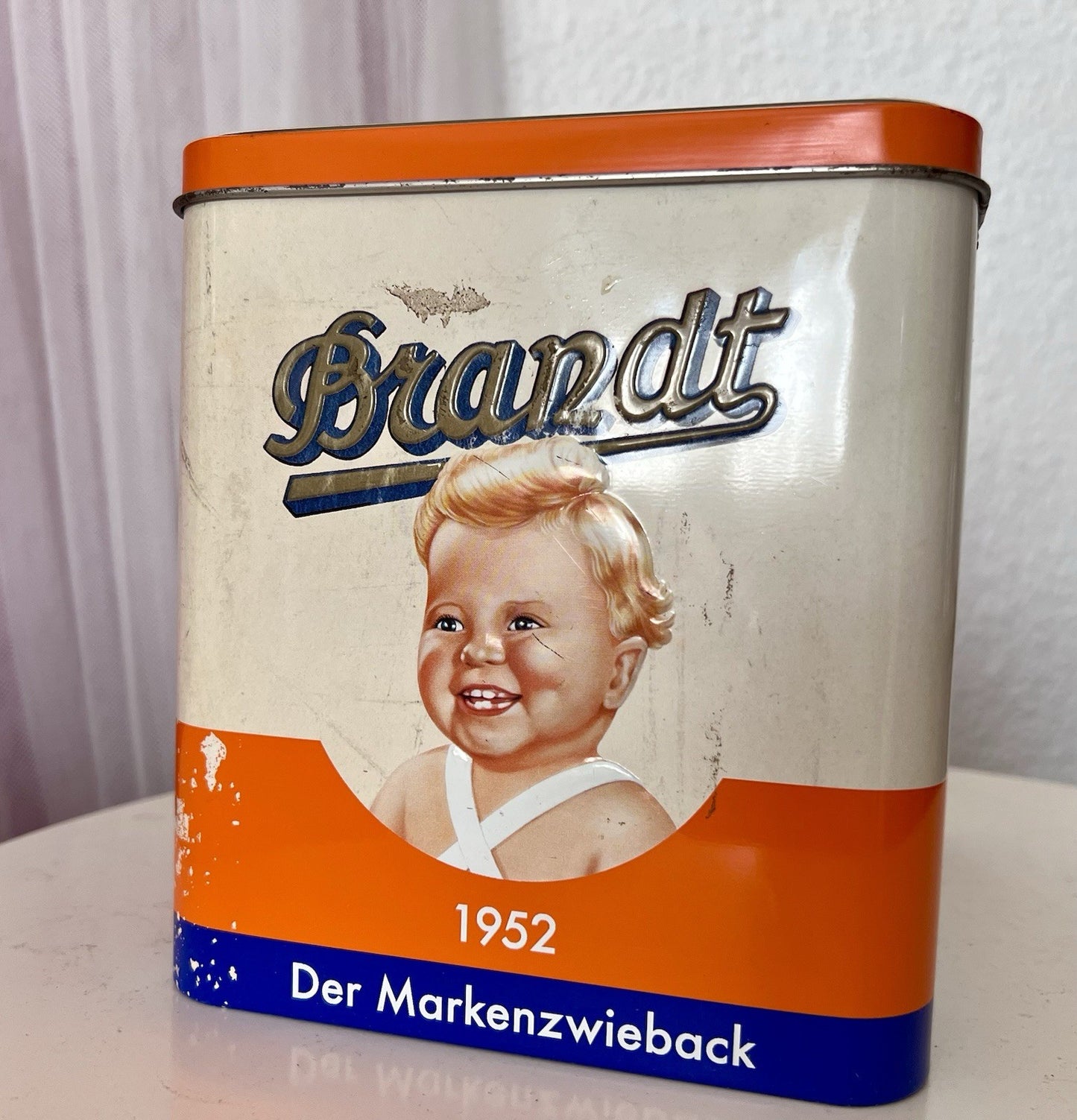 Vintage Blechdose Brandt Zwieback 100 Jahre Jubiläum