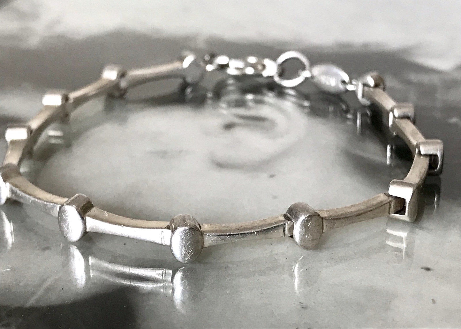 Unisex Herren Damen Armband Silber Schmuck Fossil massiv 925