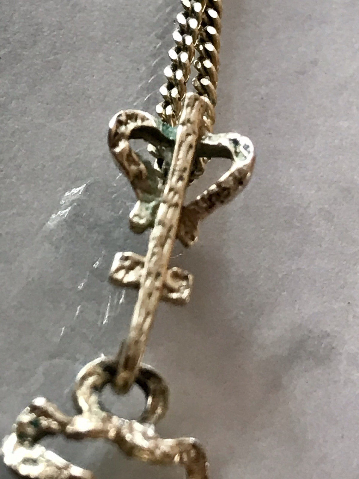 Vintage Designer Anhänger Perle Amerik. Doublè vergoldet Brutalismus MCM TeKa
