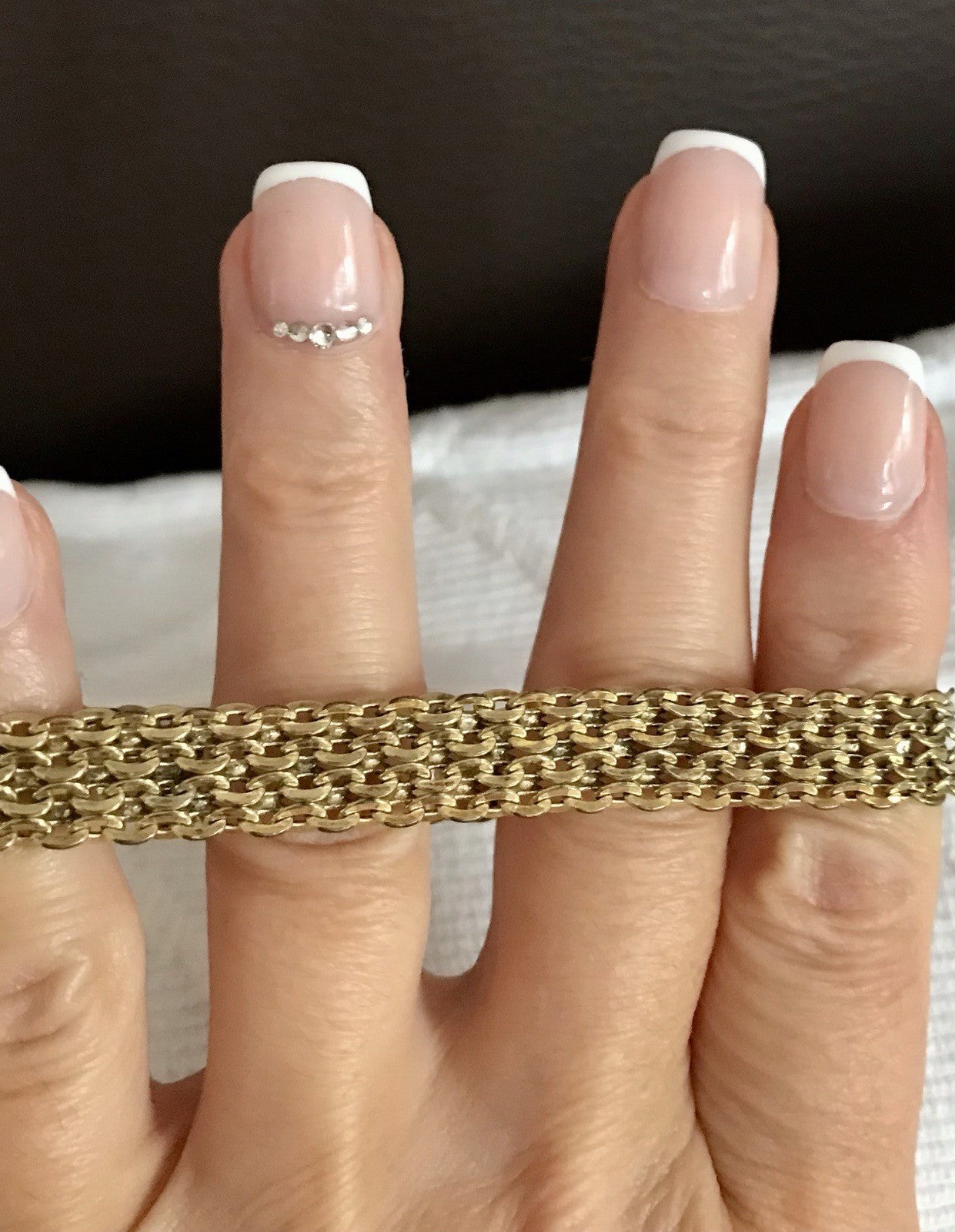 Vintage Teppicharmband Armband vergoldet Amerik. Doublè FBM