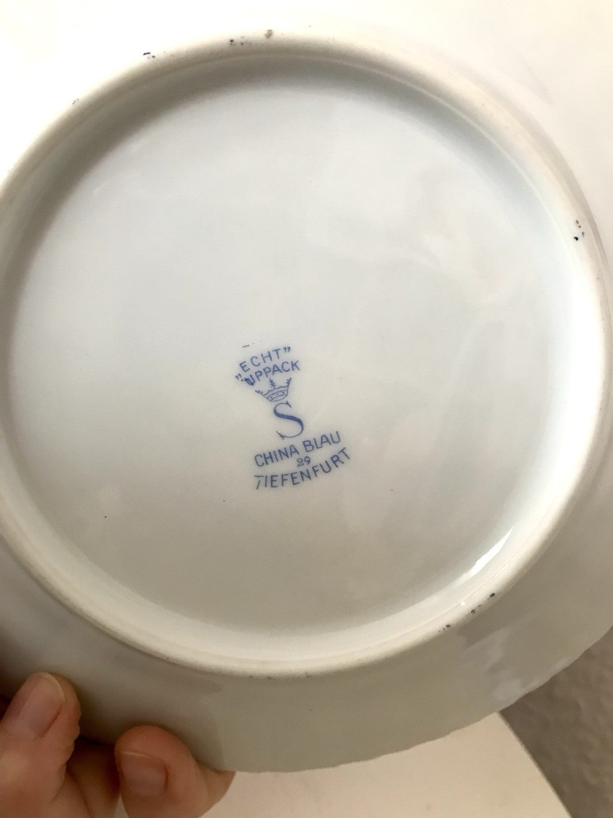 Antik Vintage Porzellan 1 Kaffee-Gedeck Sammeltasse Schön! China blau Tuppack&