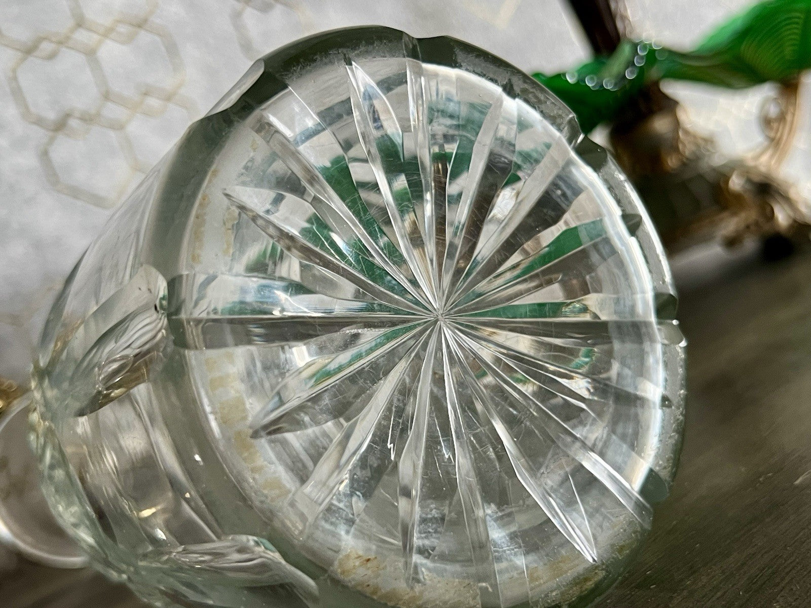 Antik Biedermeier ? groß Karaffe Weinkaraffe Dekanter Glas viktorianisch