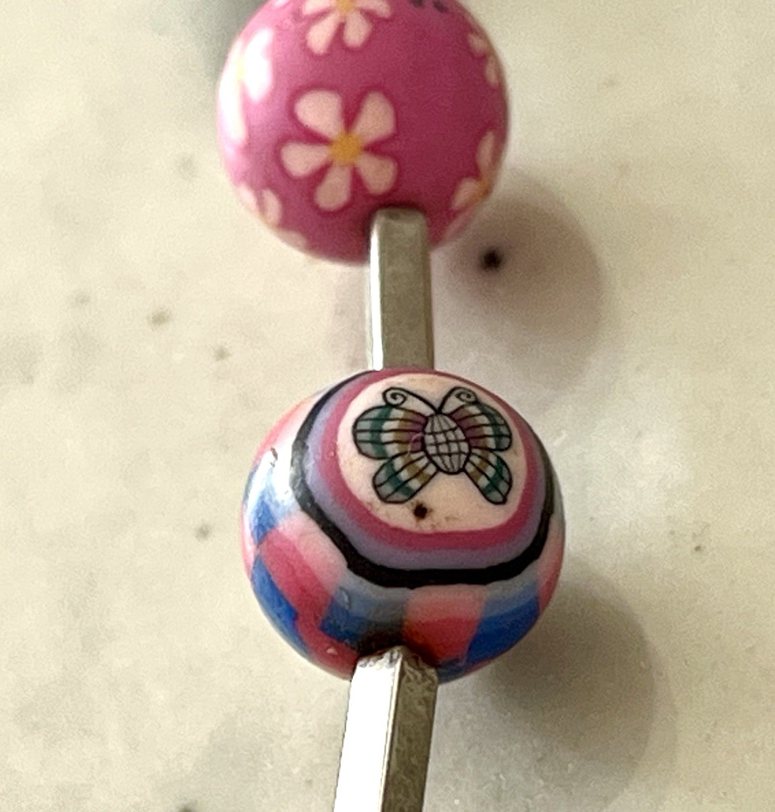 Swatch Bijoux Pila Halskette Damen Mädchen Edelstahl bunte Polymer Perlen Kette