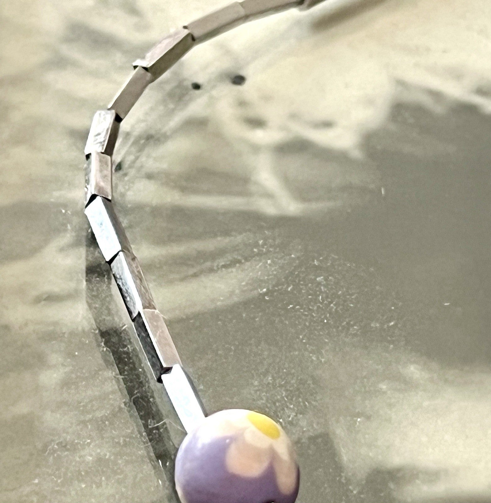 Swatch Bijoux Pila Halskette Damen Mädchen Edelstahl bunte Polymer Perlen Kette