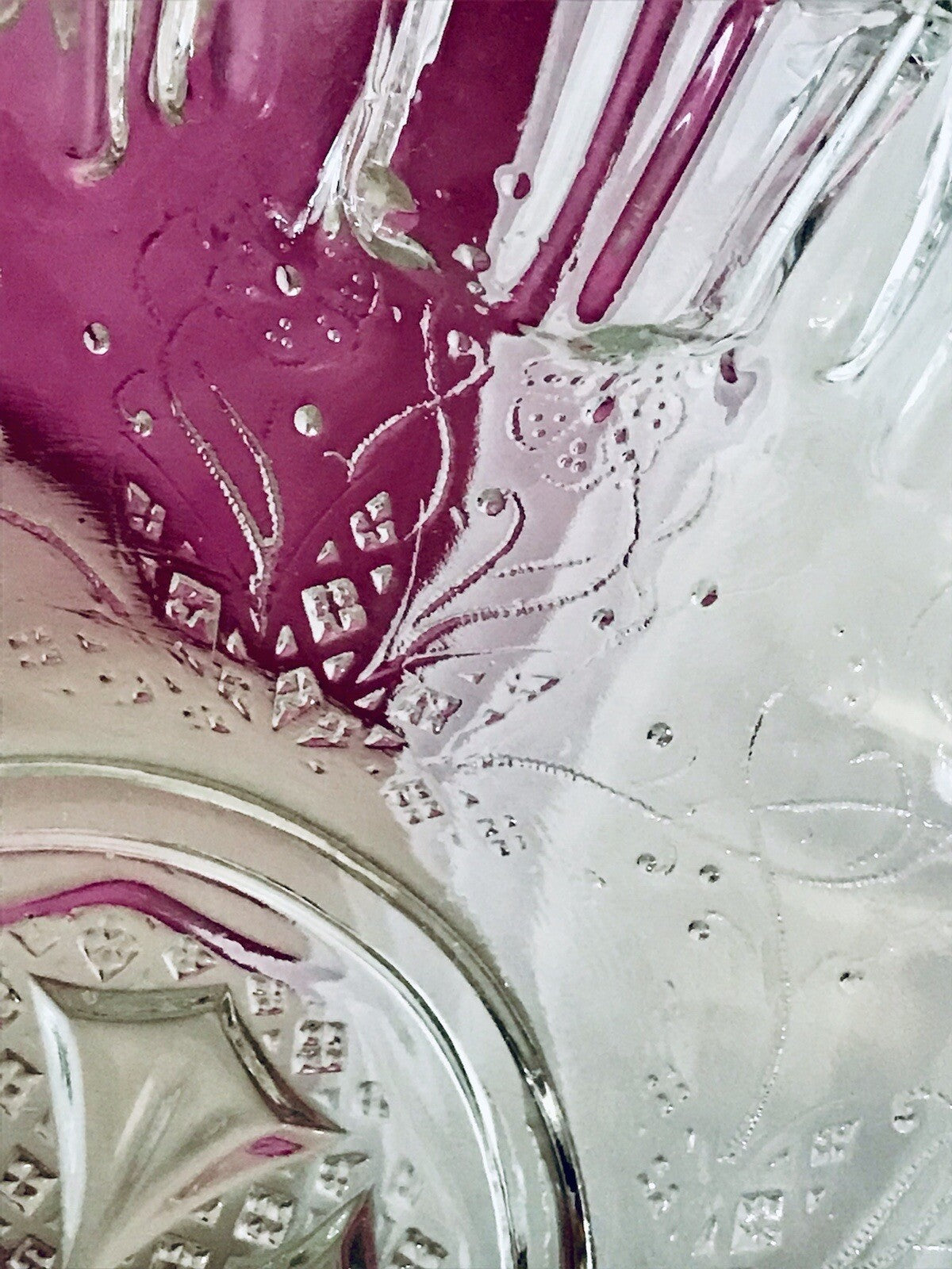 Antik Jugendstil gewellter Serviettenrand Pressglas Schale Glas so schön!