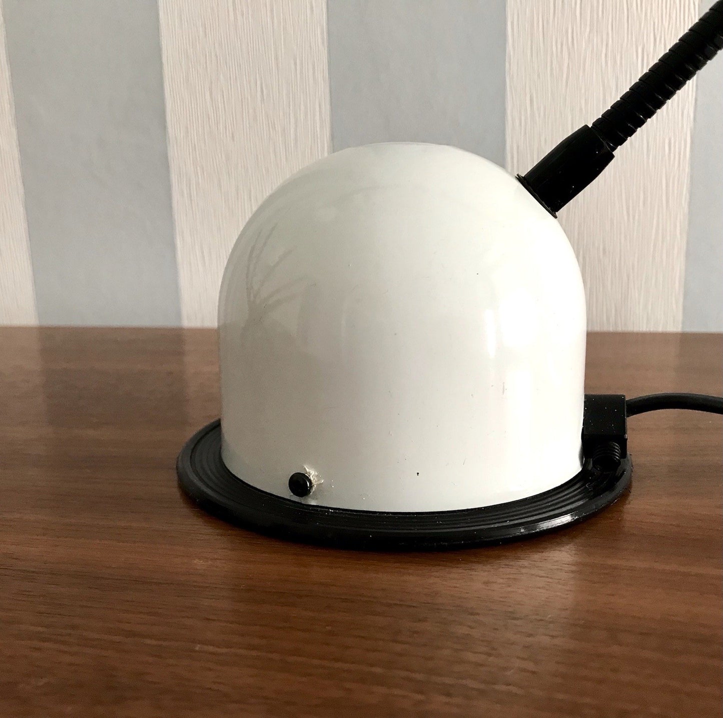 Vintage 70er Gelenkarm Tischleuchte Lampe Leuchte Stilplast Italy schwarz weiß